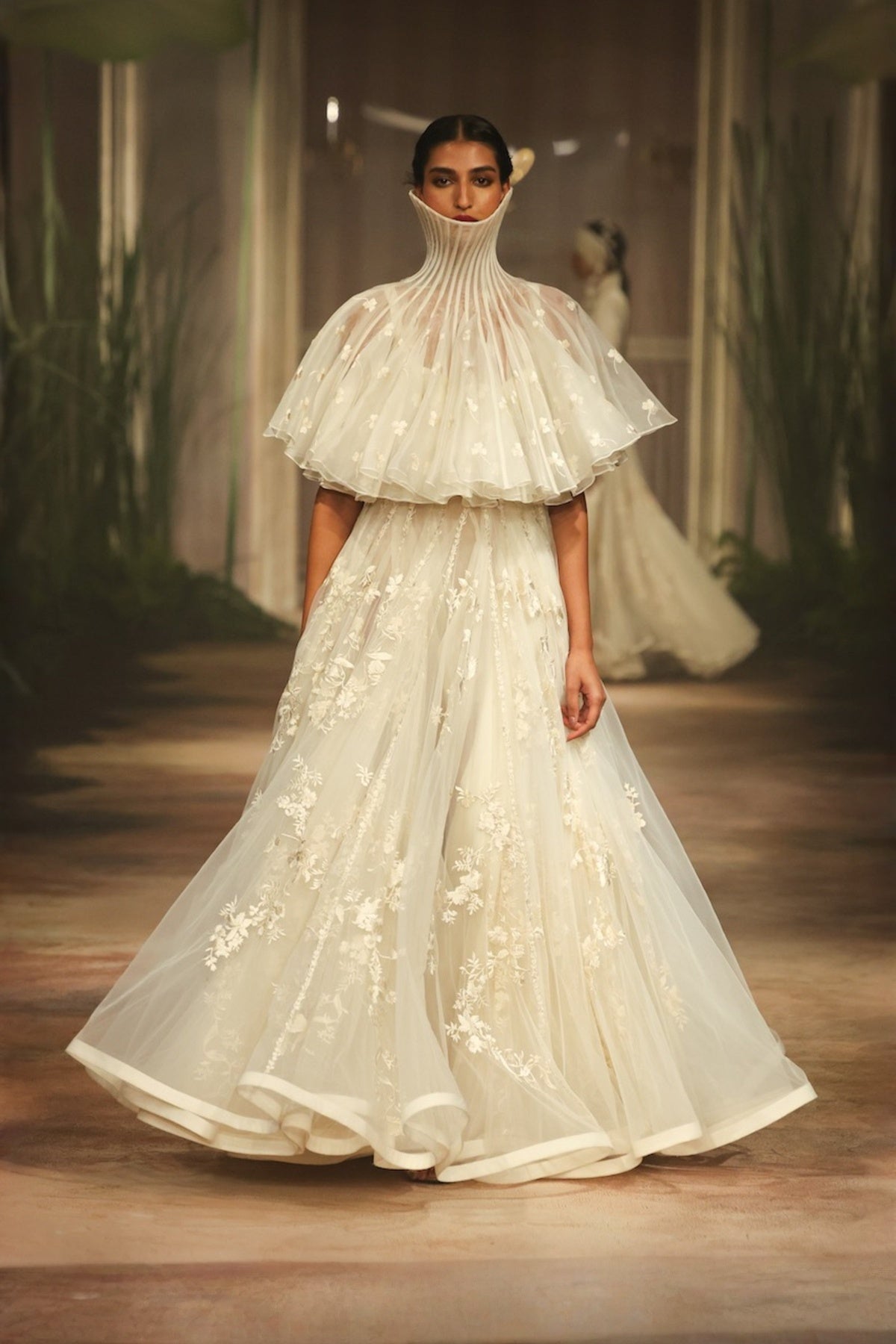 Ivory Net Skirt Set