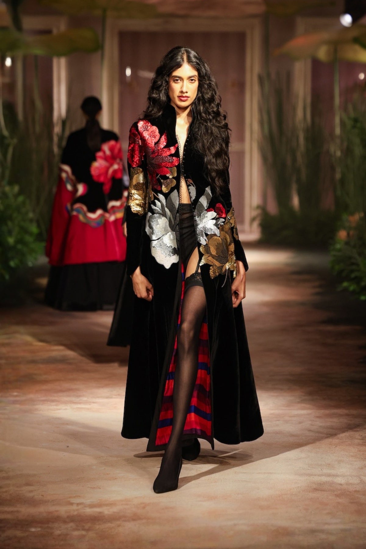 Black Velvet Long Jacket