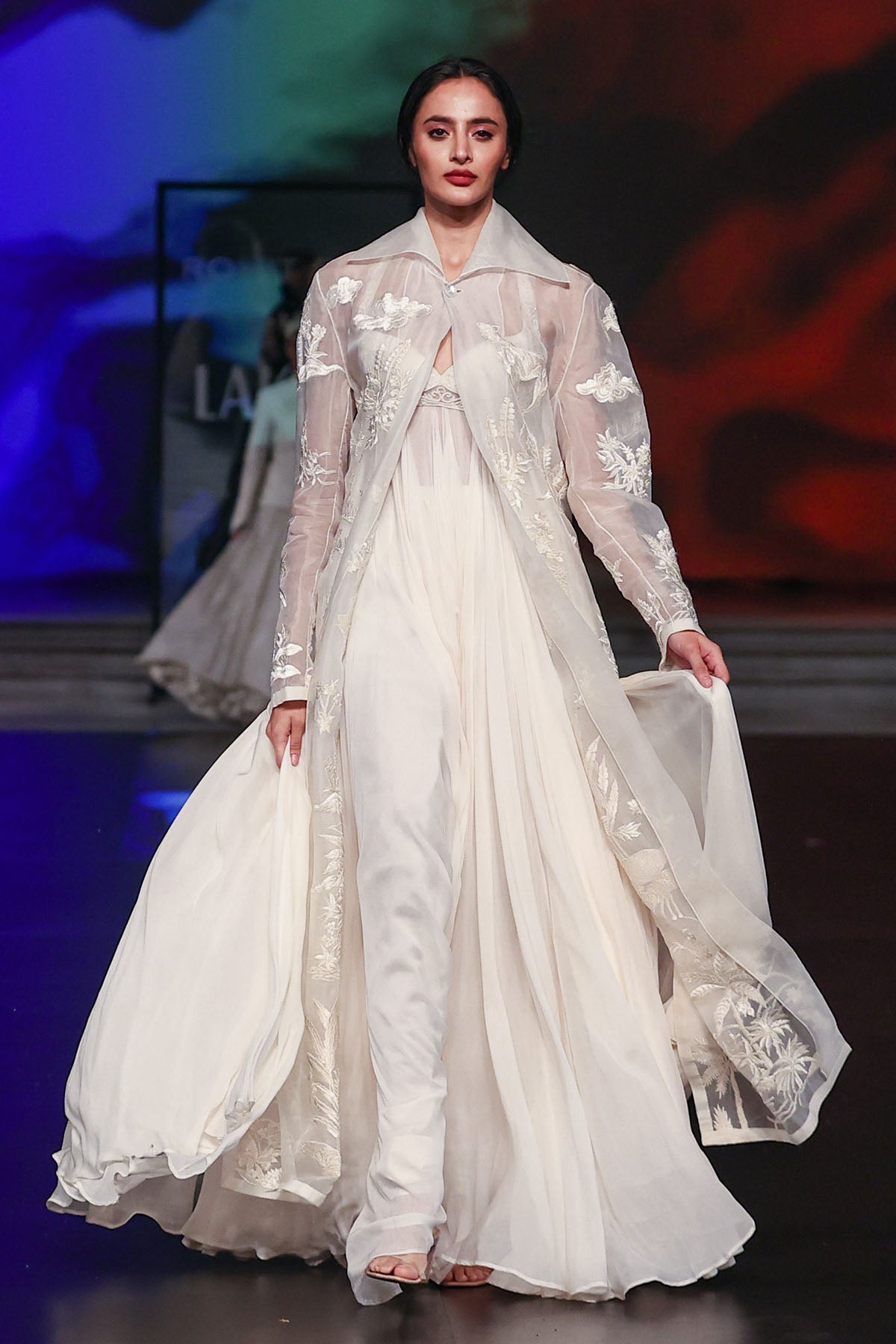 Anarkali Set With Organza Long Jacket