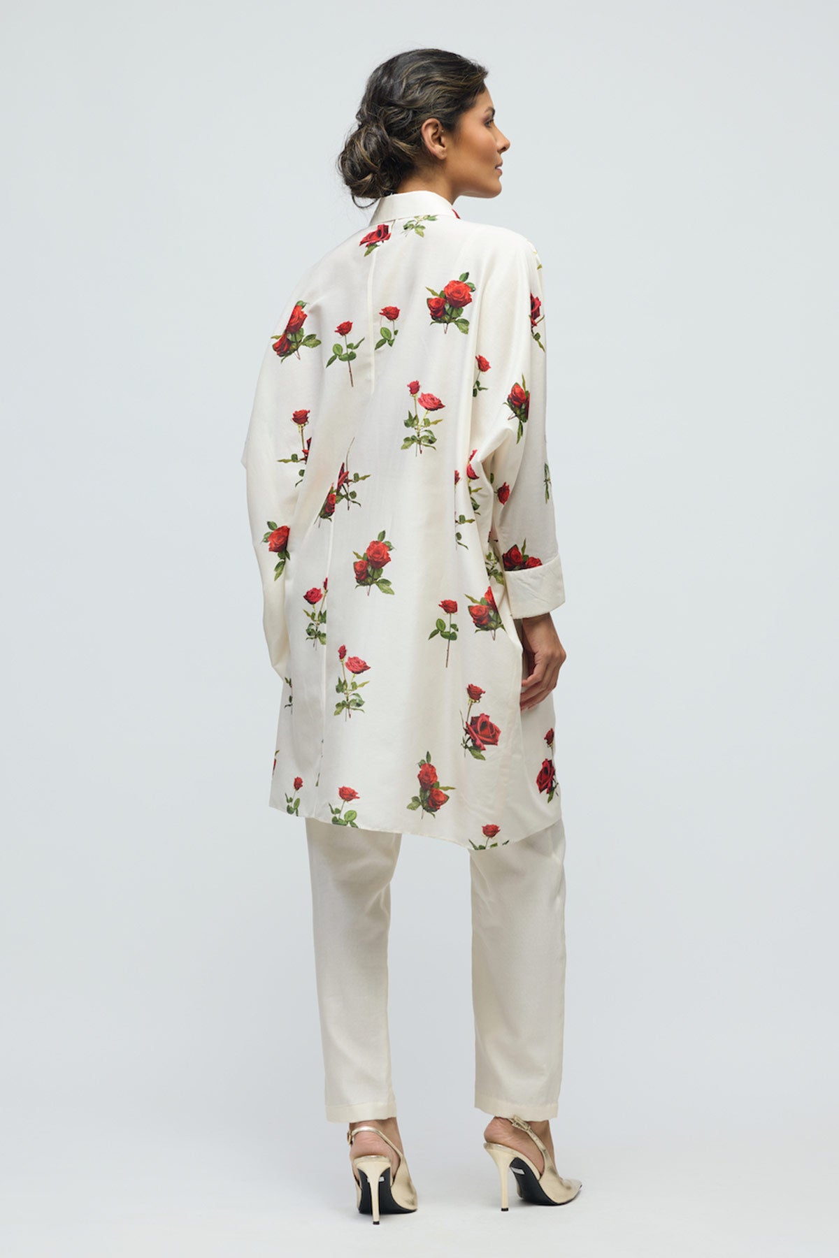 Floral printed Chanderi Tunic