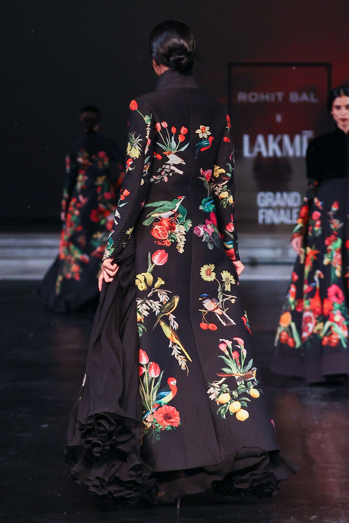 Chiffon Anarkali With Chanderi Long Jacket