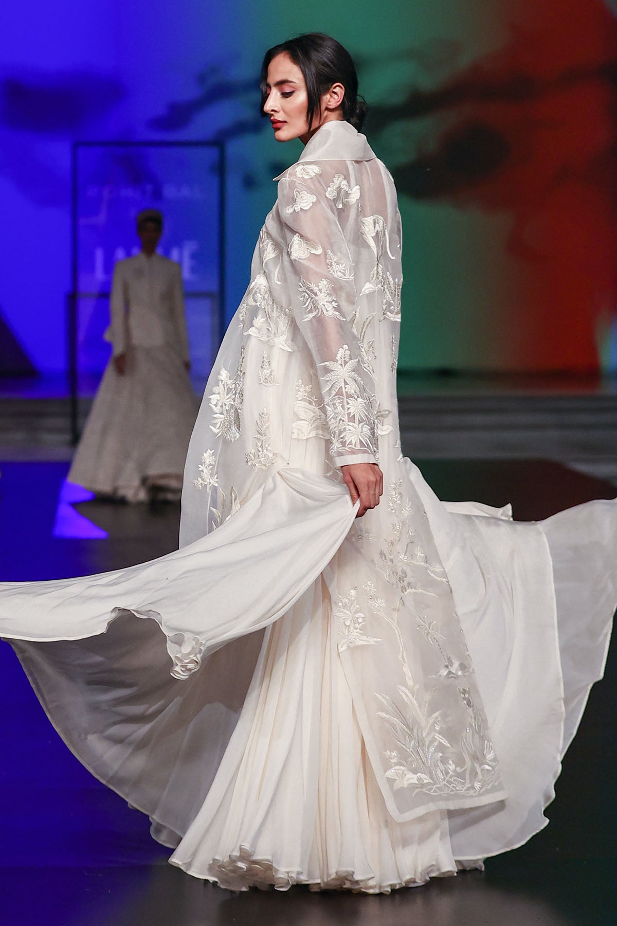 Anarkali Set With Organza Long Jacket