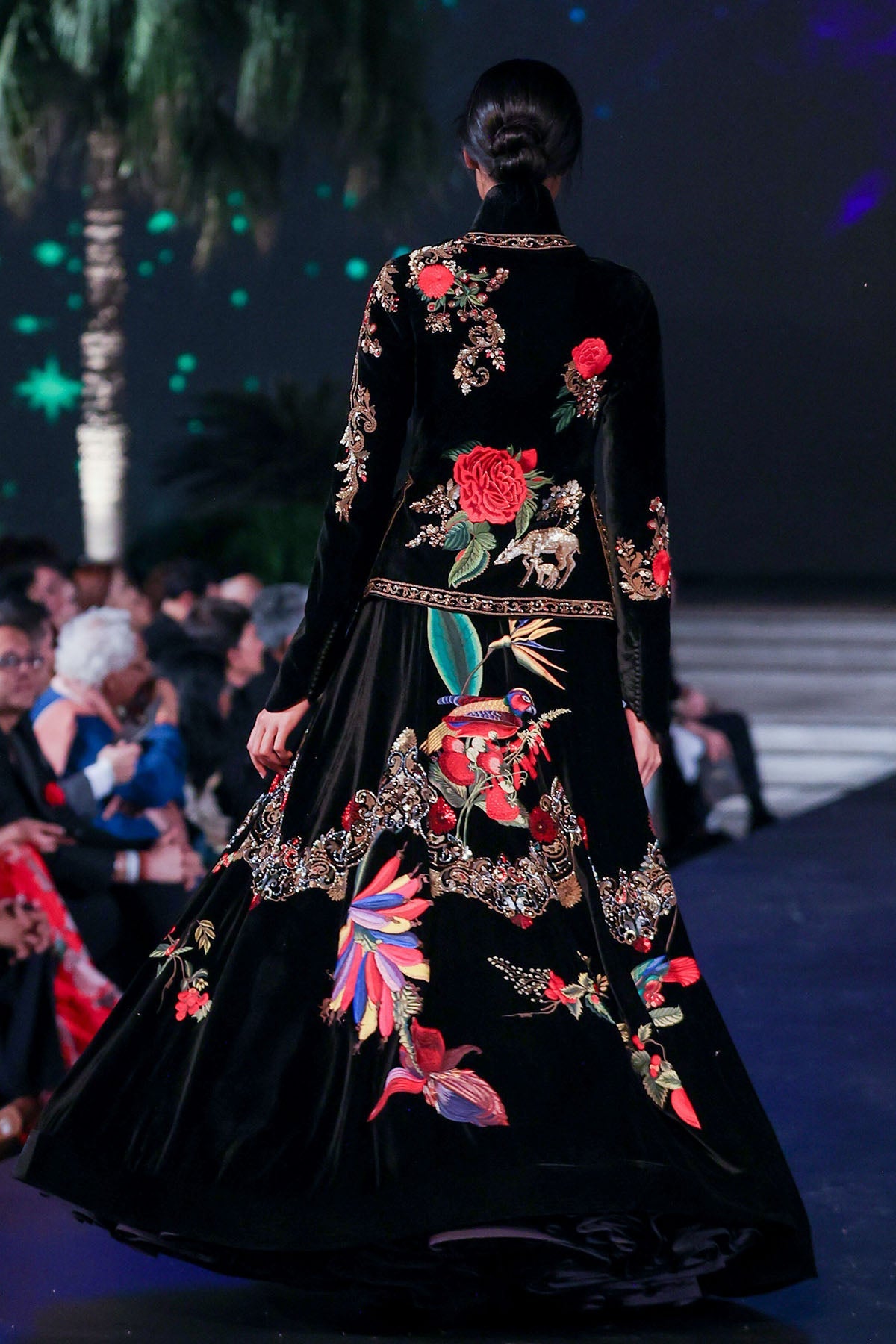 Velvet Lehenga & Jacket Set With Intricate Embroidery