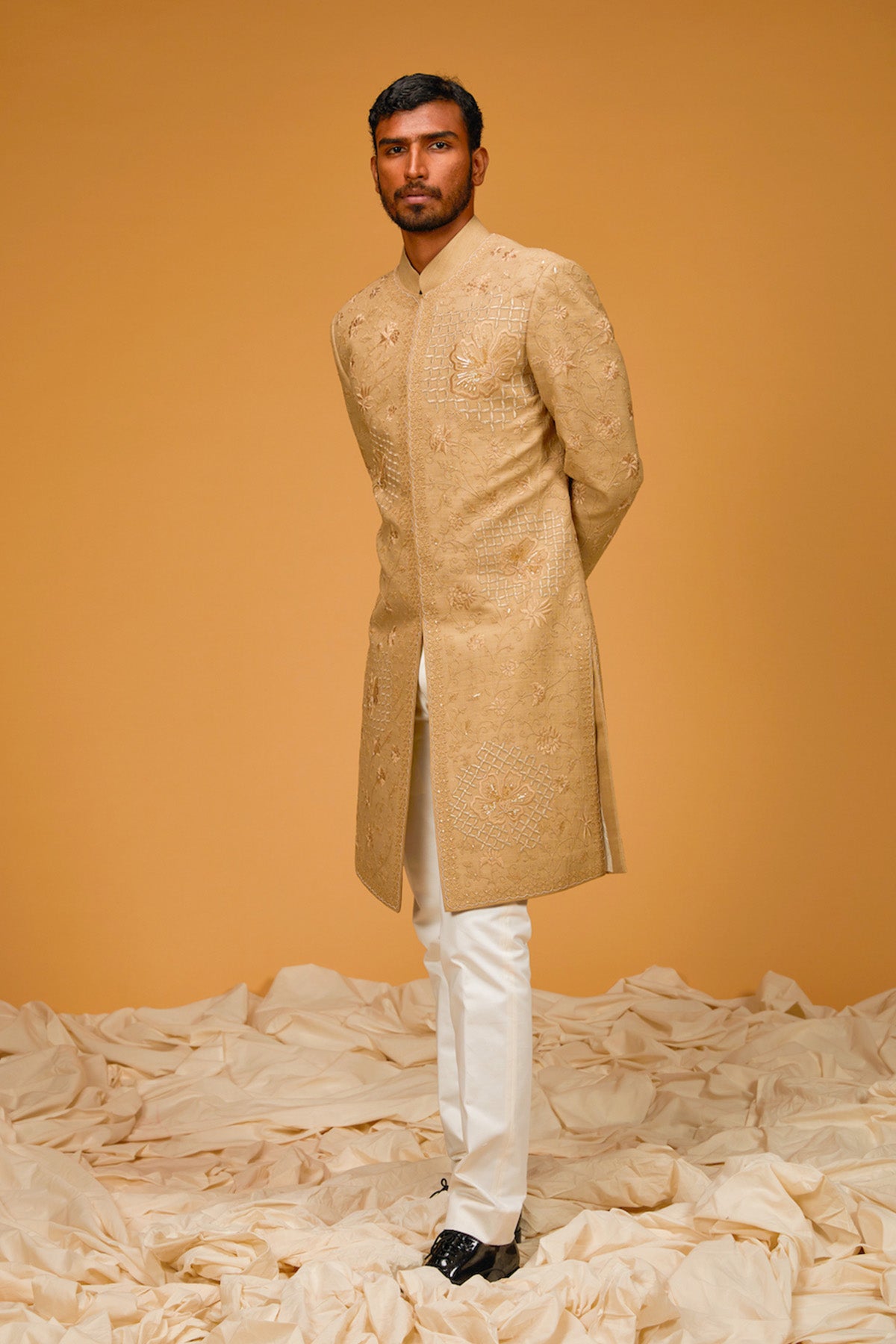 Men's Gold Sherwani