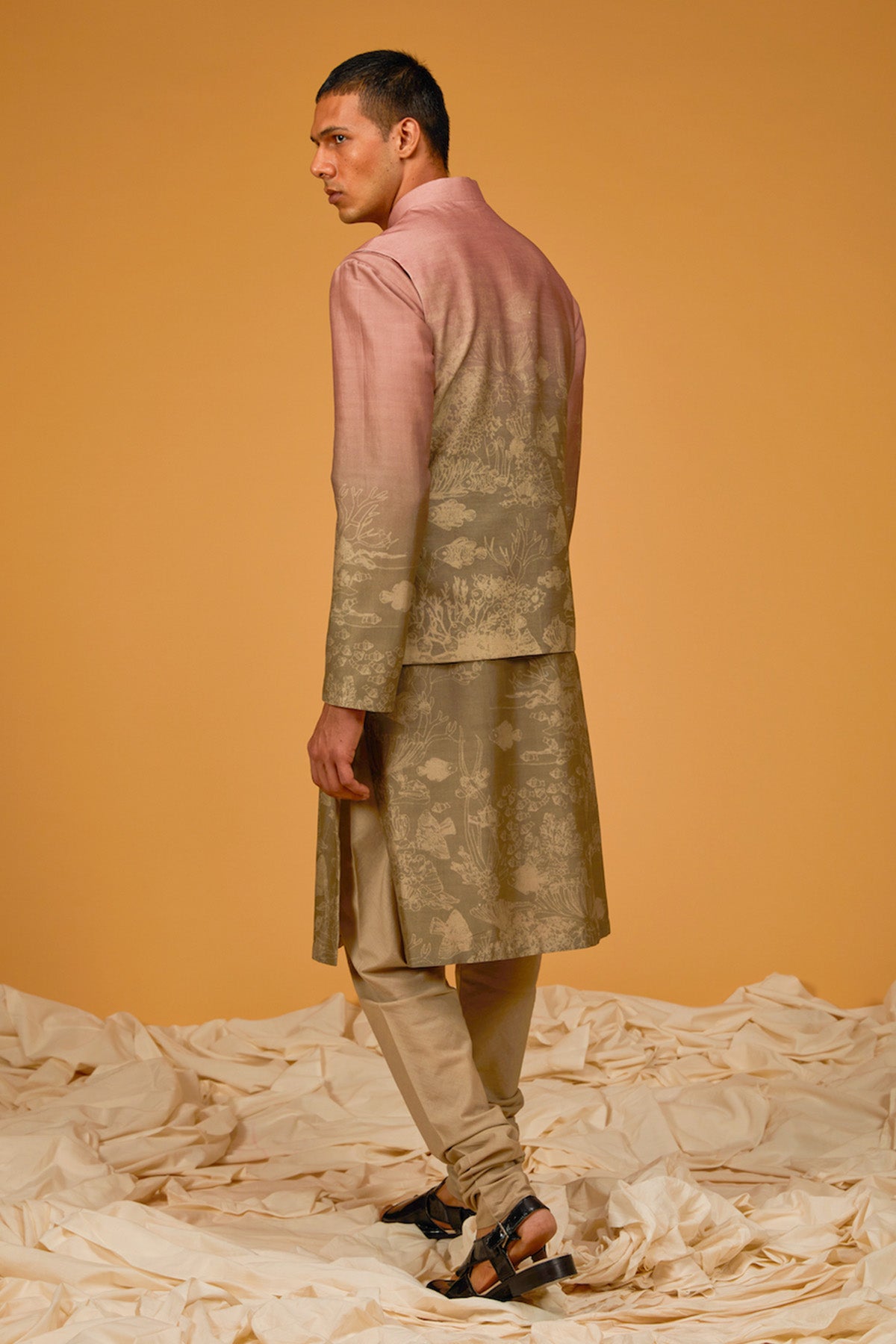 Digital Printed Bundi Kurta Set