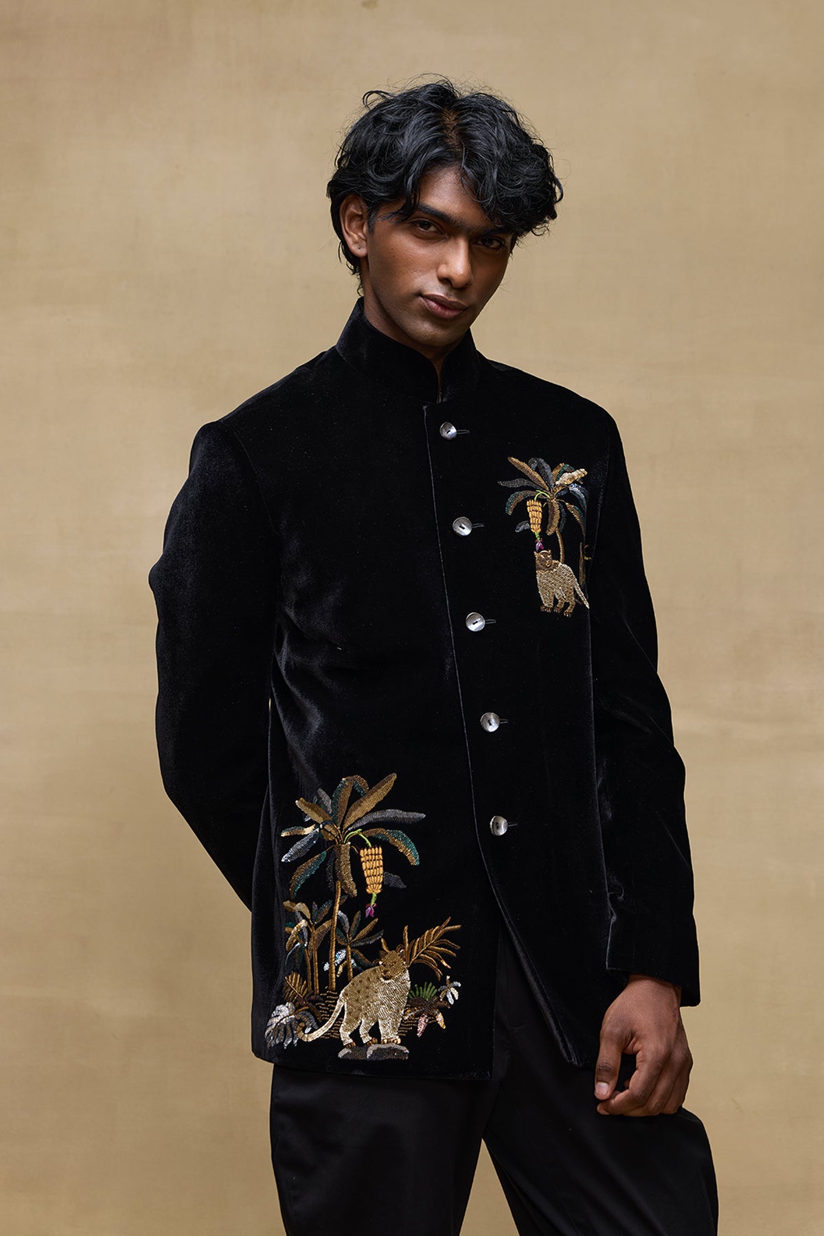 Black Monarch Mens Bandgala