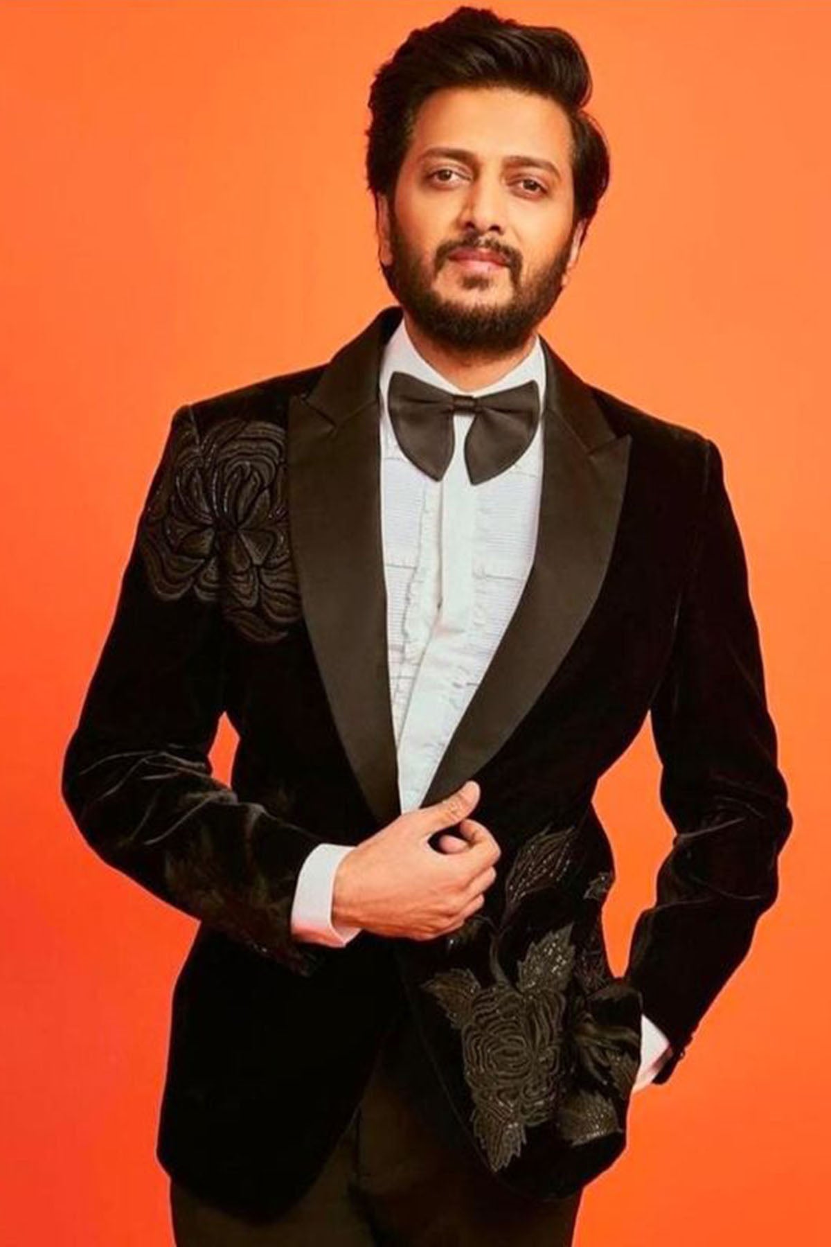Black Velvet Embroidered Tuxedo