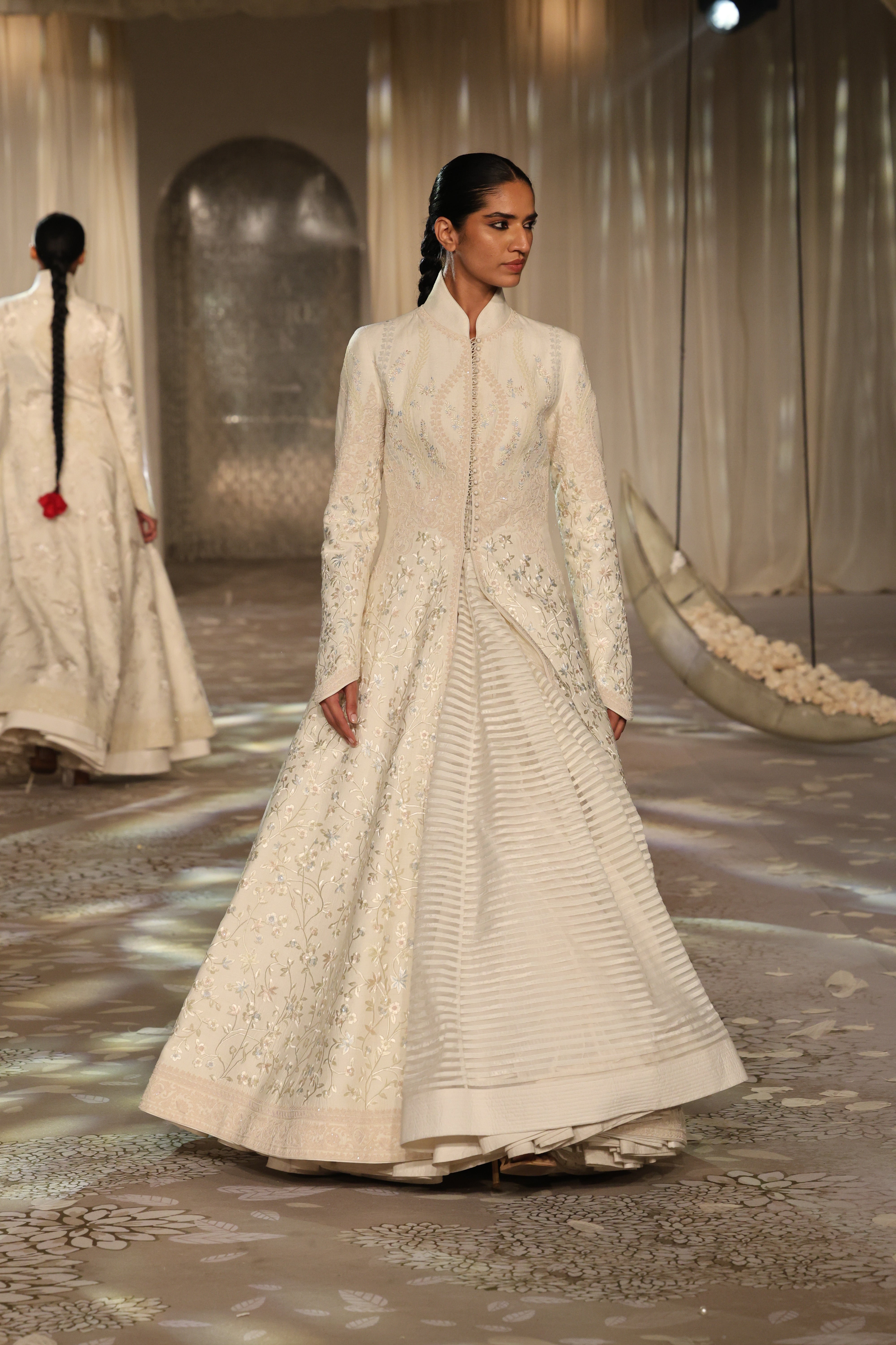 Matka Silk Embroidered Long Jacket