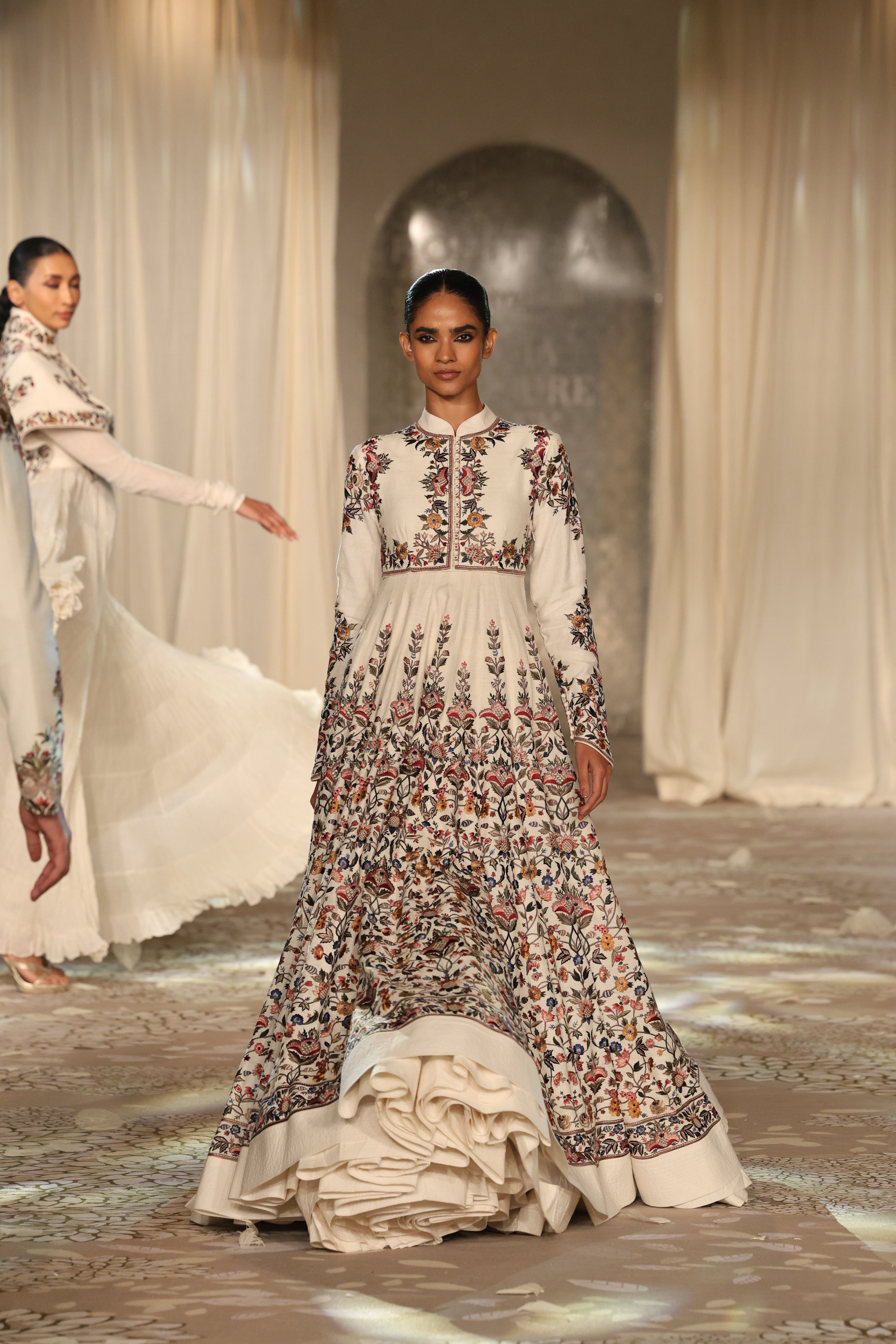 Matka Silk Anarkali Set with embroidery