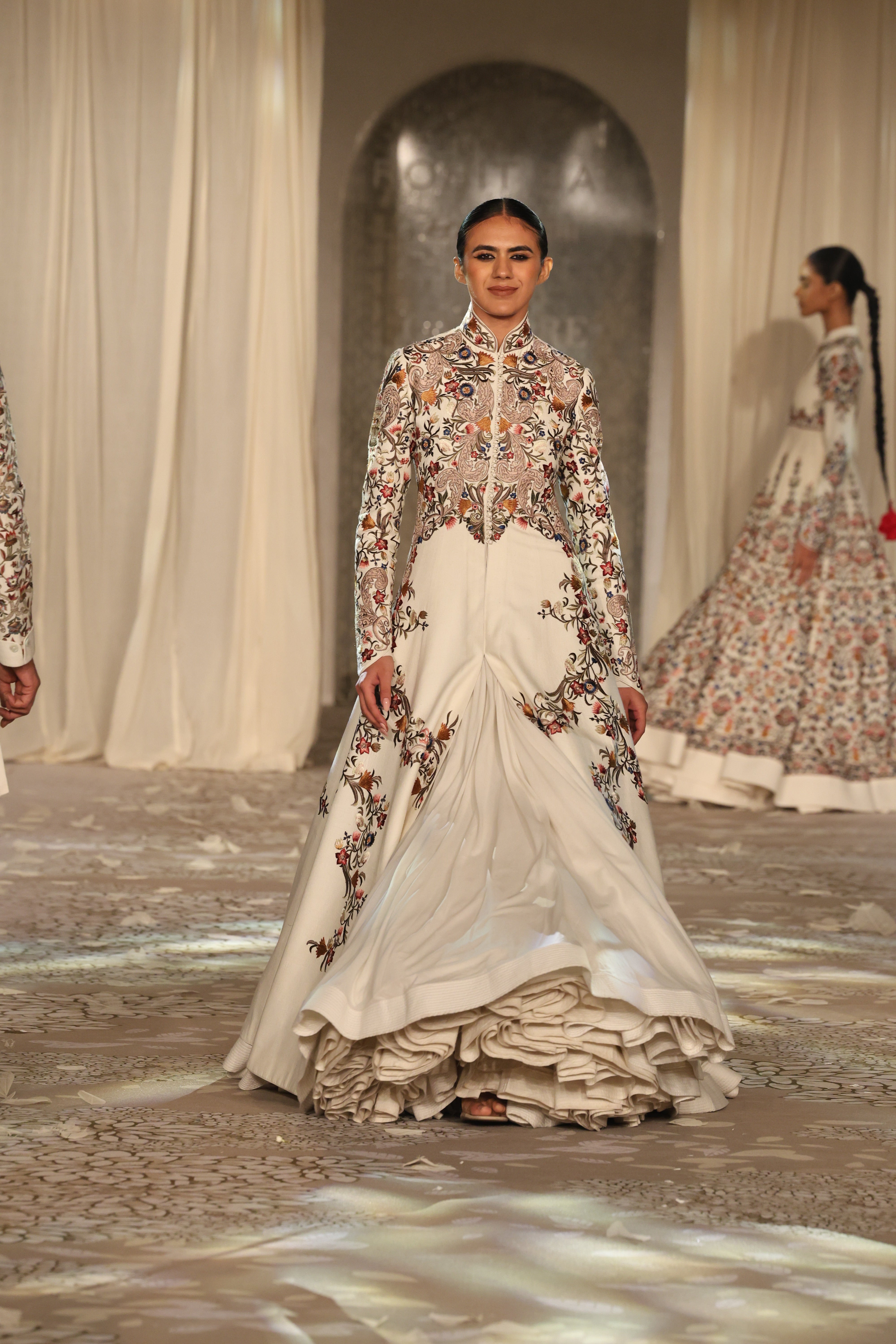 Matka Silk Embroidered Long Jacket