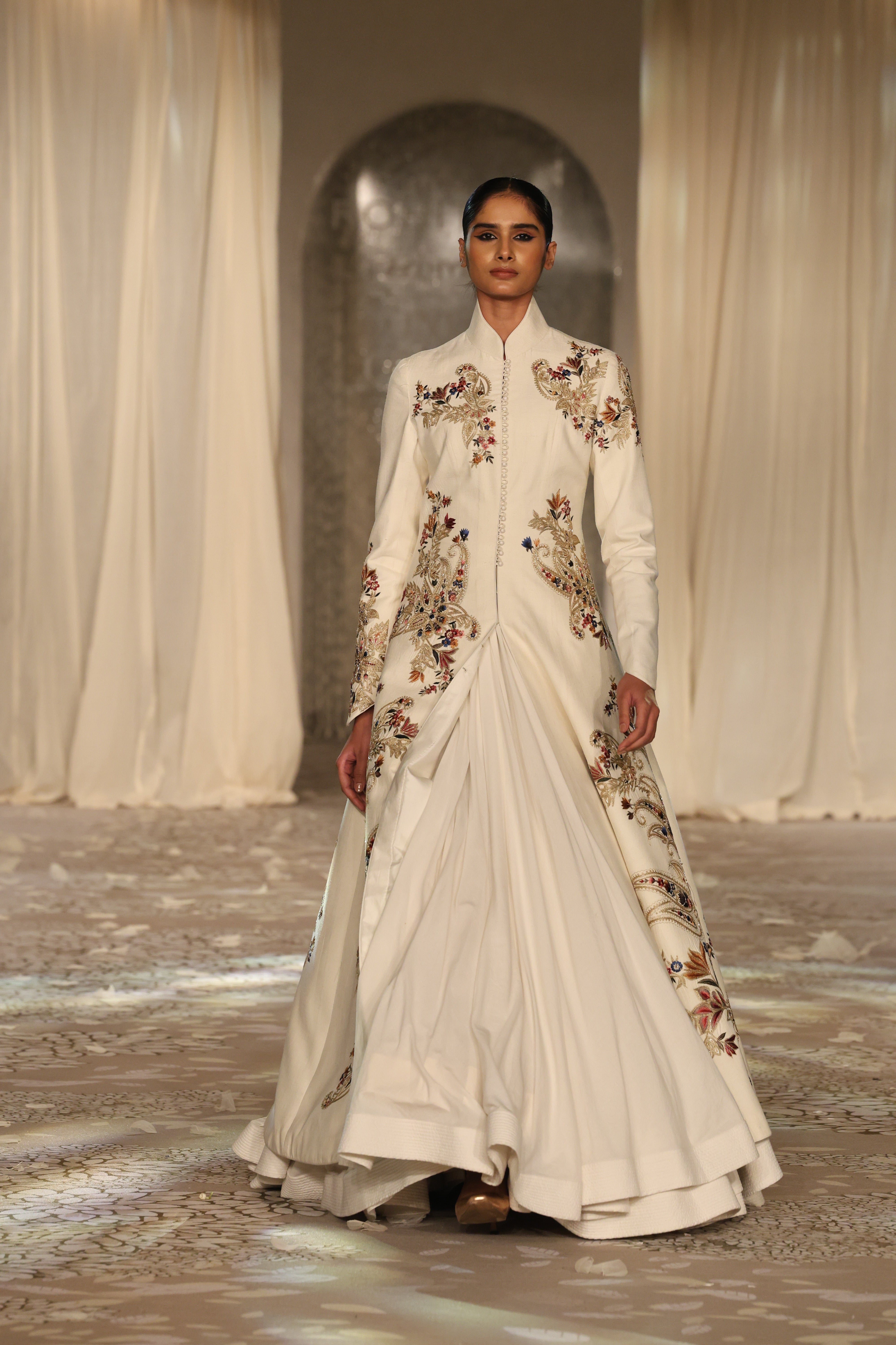 Matka Silk Embroidered Long Jacket