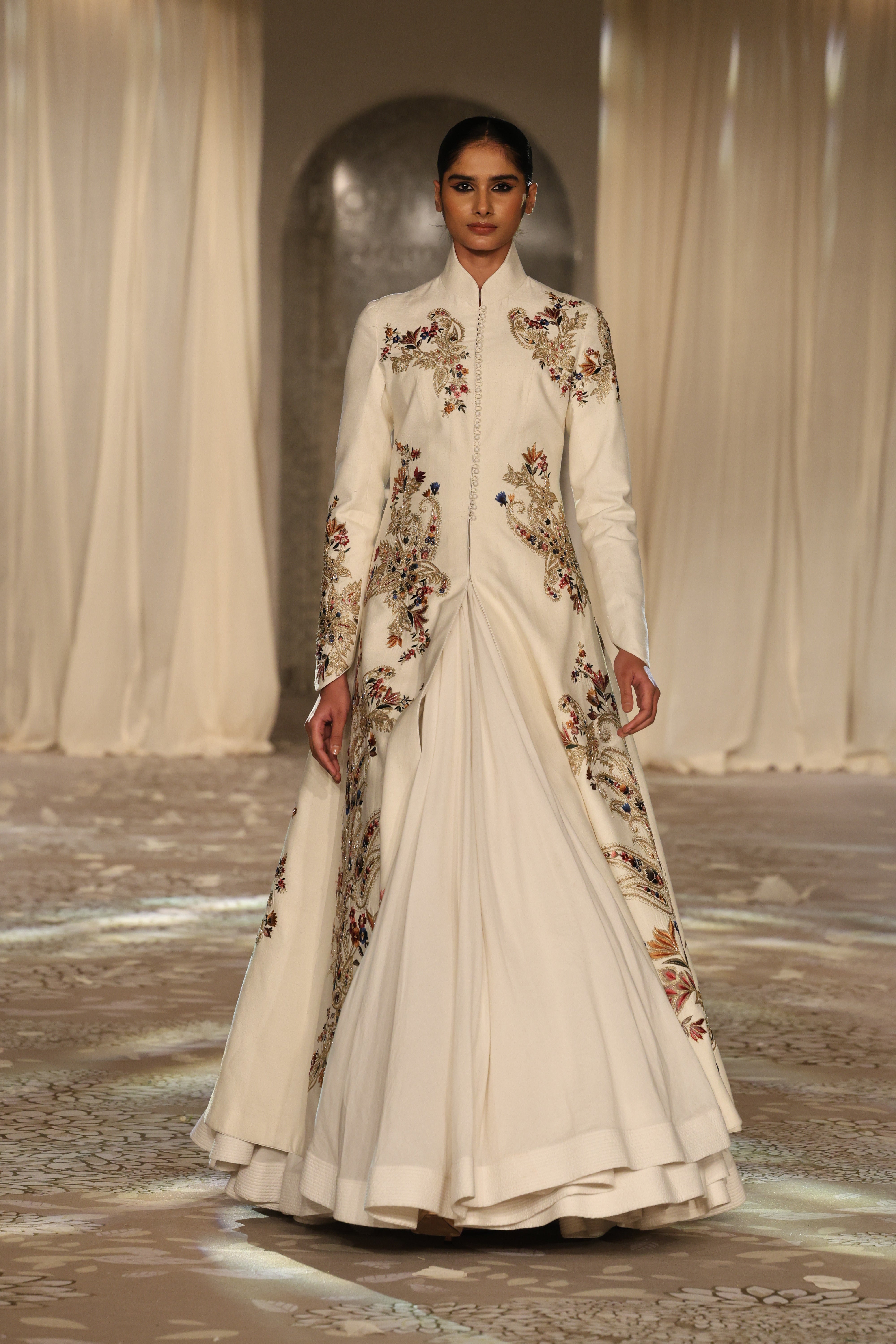 Matka Silk Embroidered Long Jacket