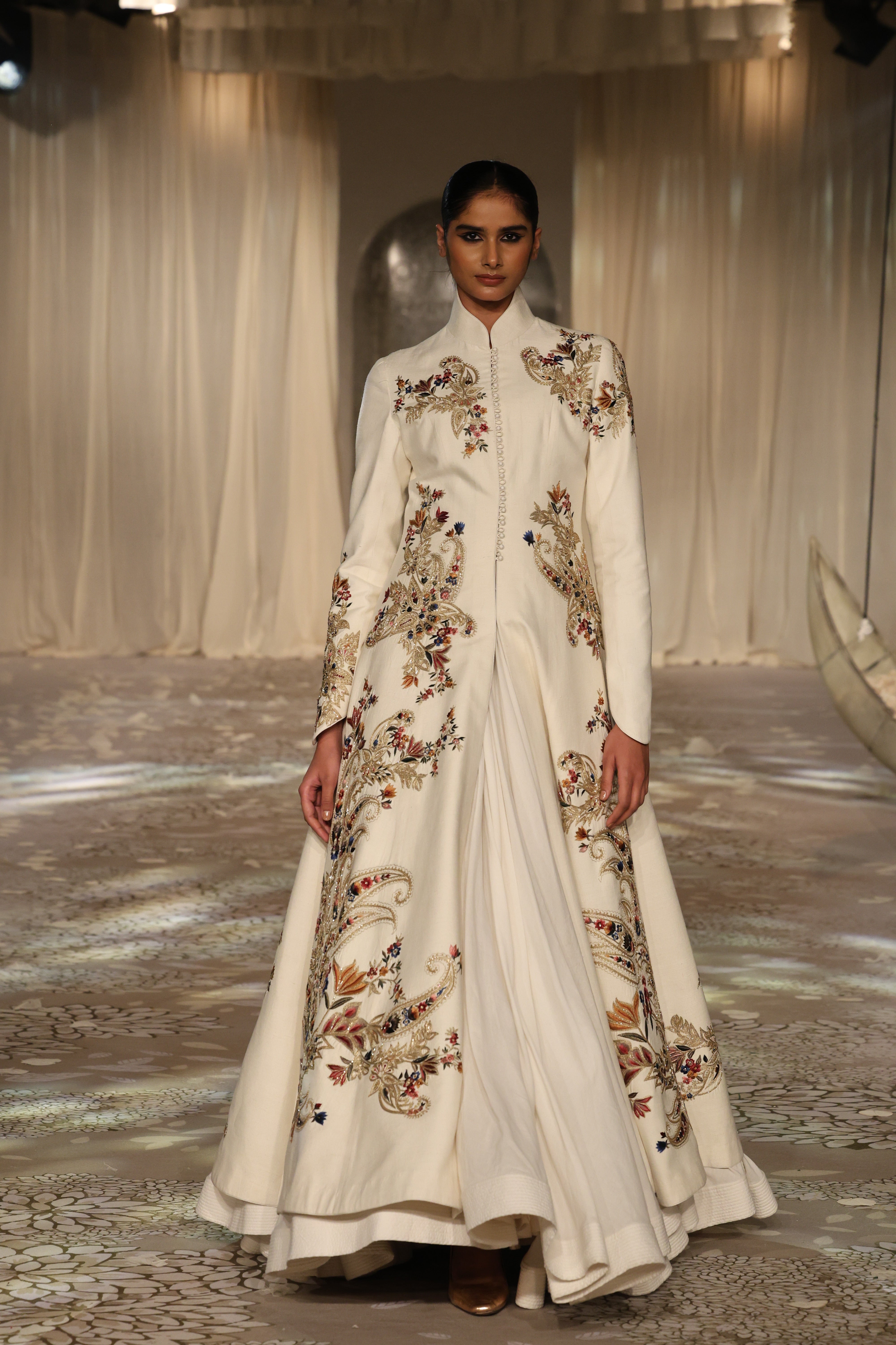 Matka Silk Embroidered Long Jacket