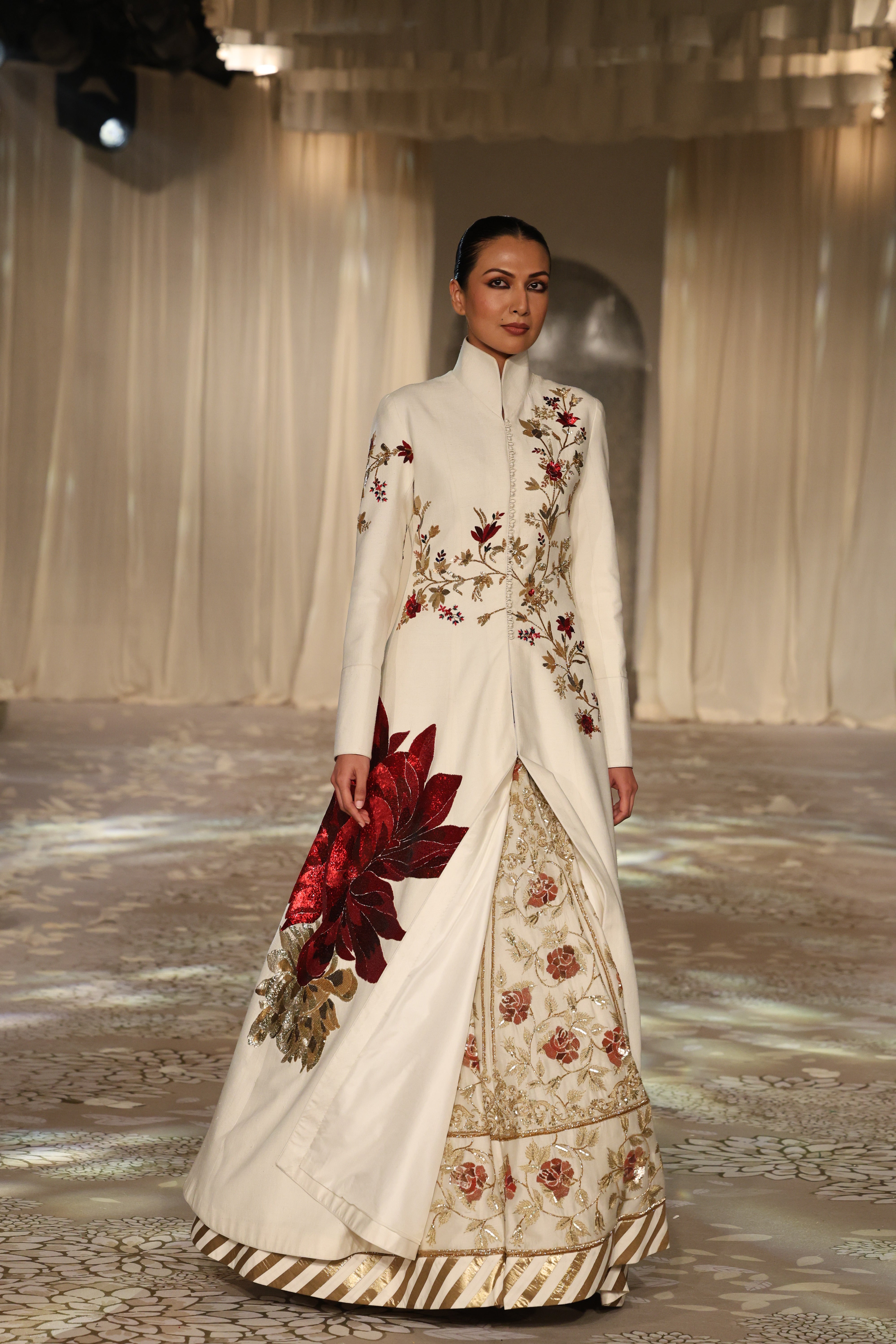 Matka Silk Embroidered Long Jacket