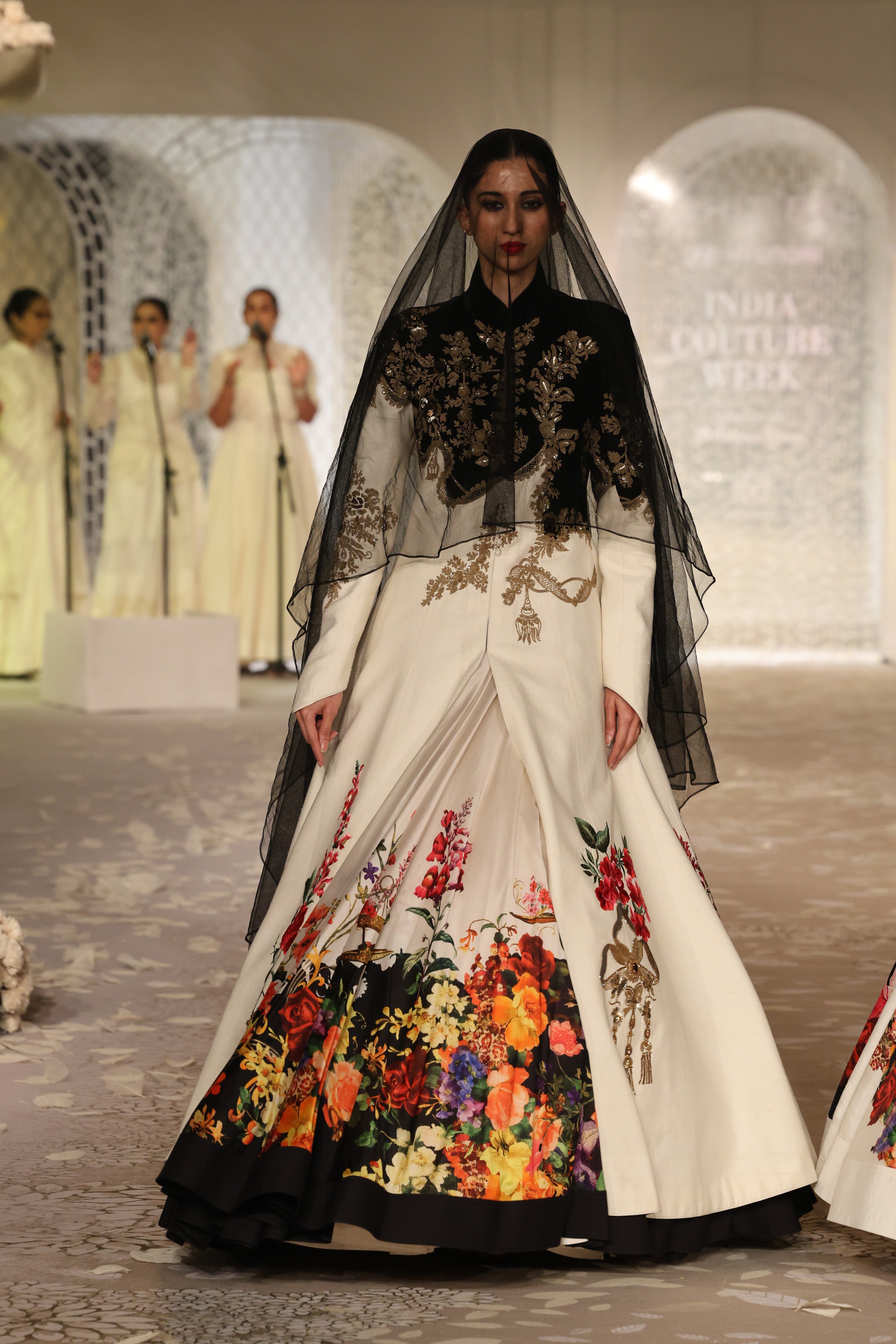 Matka Silk Jacket with Floral Embroidery