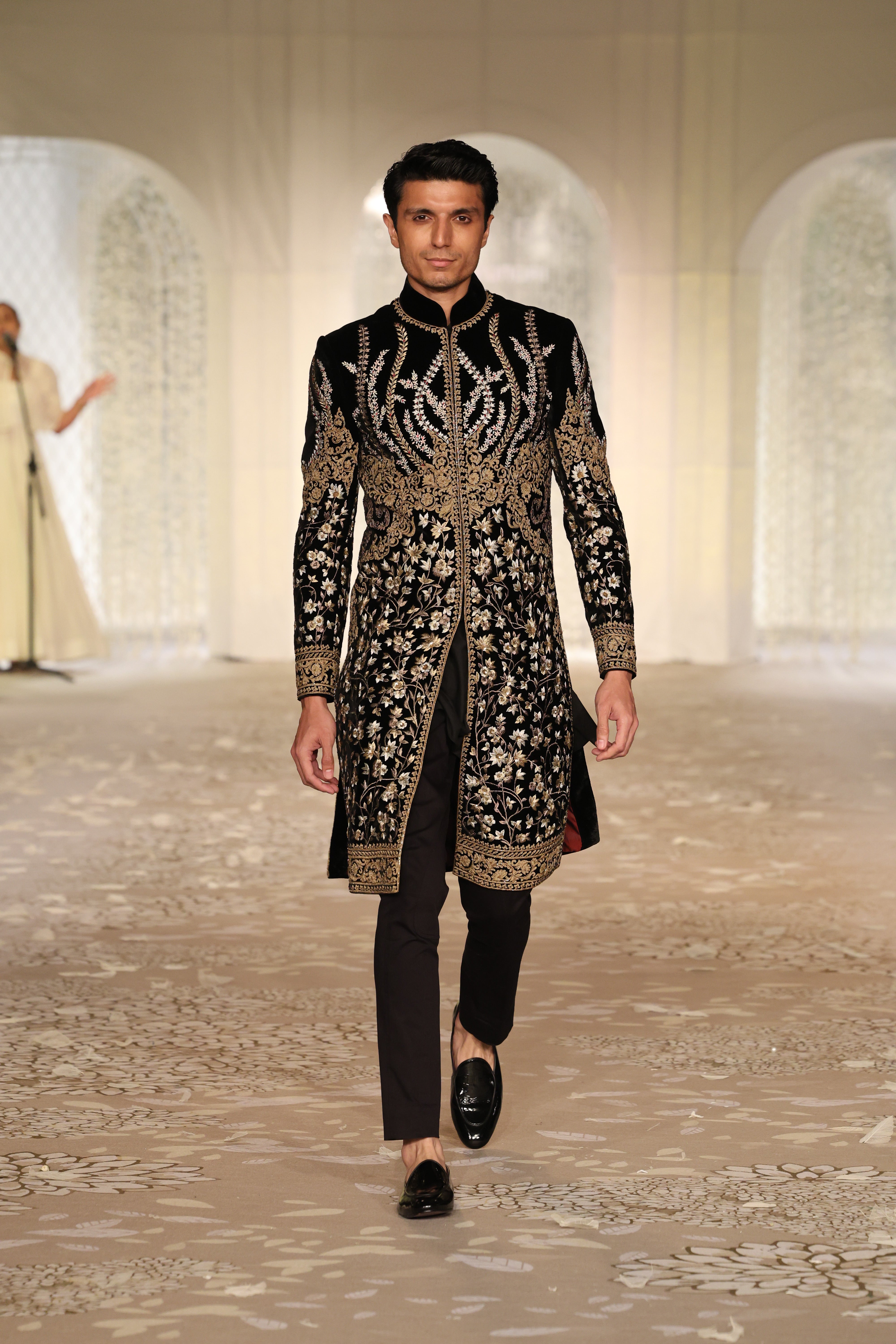 Velvet Sherwani with Embroidery