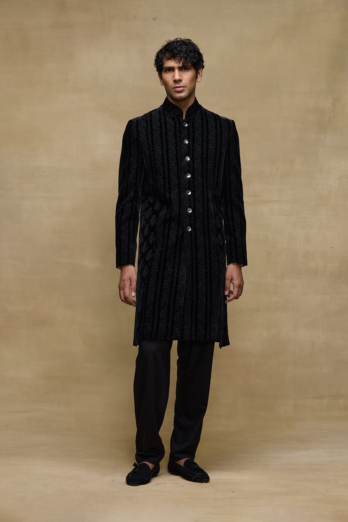 Black Signature Mens Sherwani