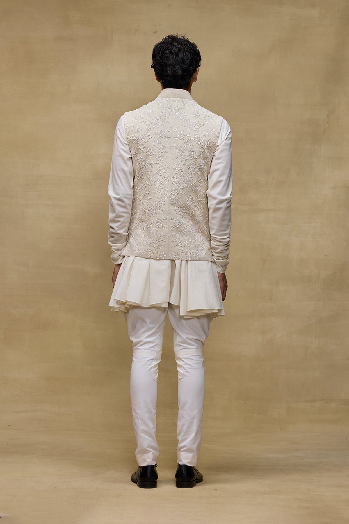 Beige Classic Mens Bundi