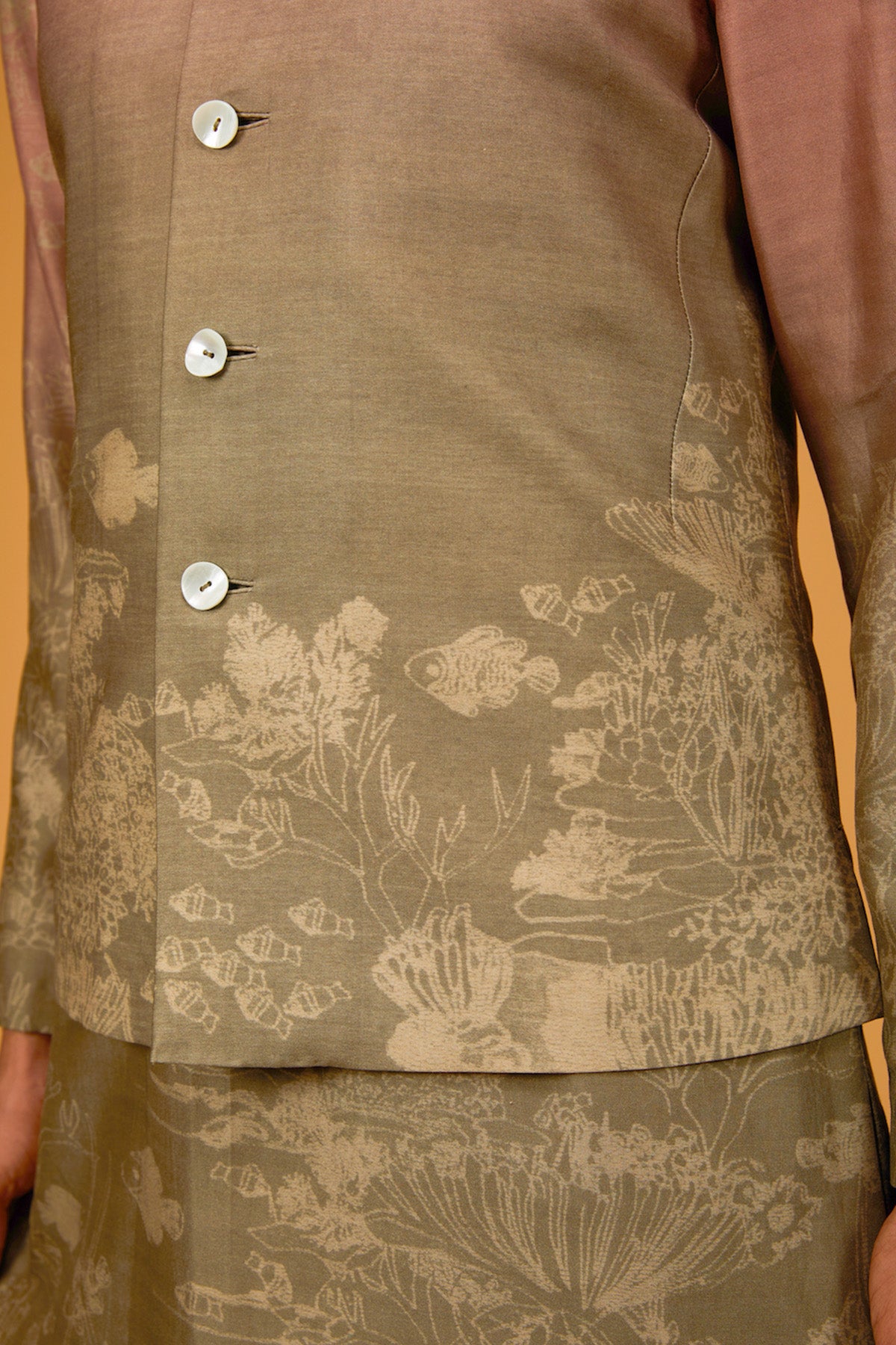 Digital Printed Bundi Kurta Set