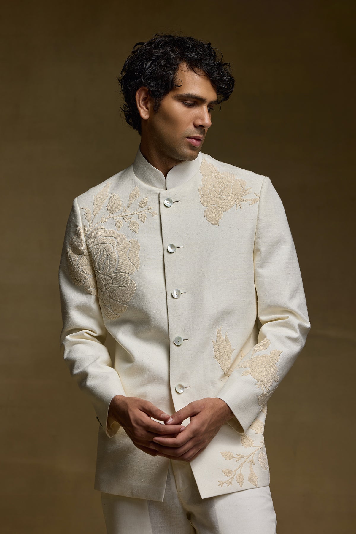Ivory Luxe Mens Bandgala