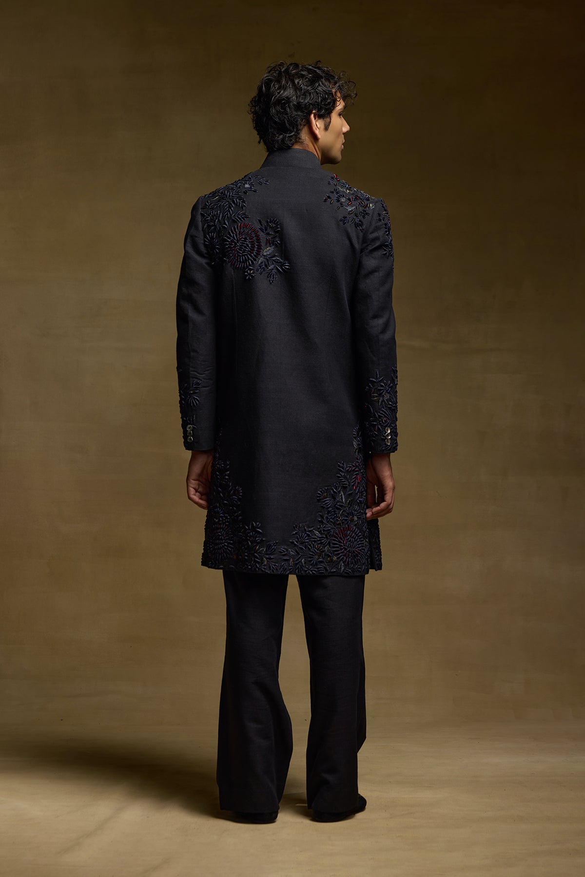 Black Maharaja Mens Sherwani