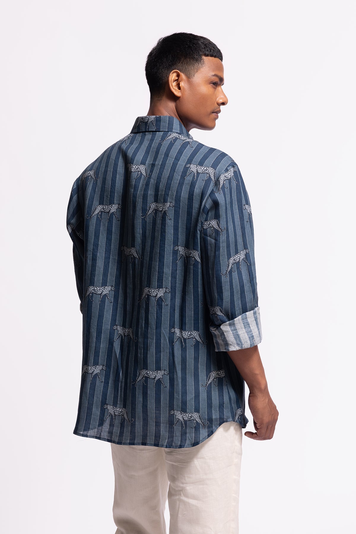 Men's Linen Wild Printed Shirt