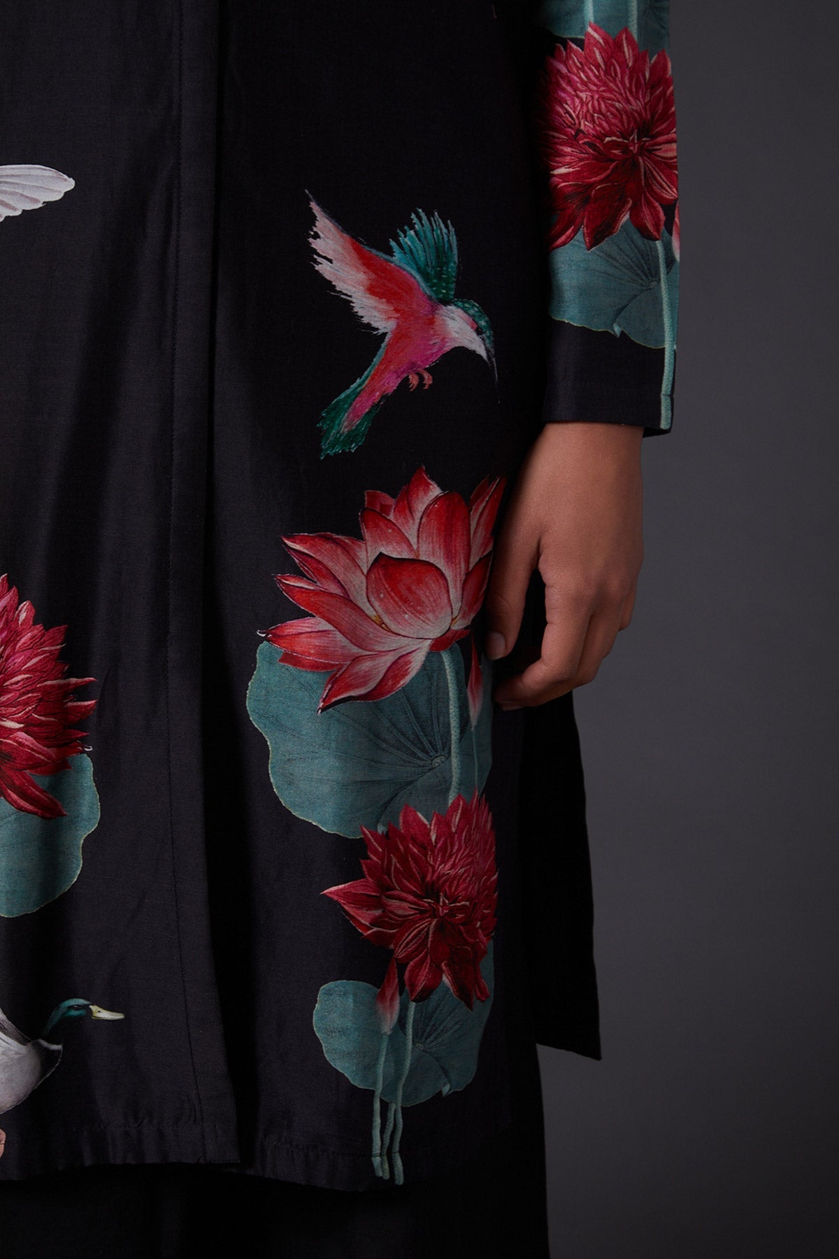 Black Digital Printed Tunic Set-RTS