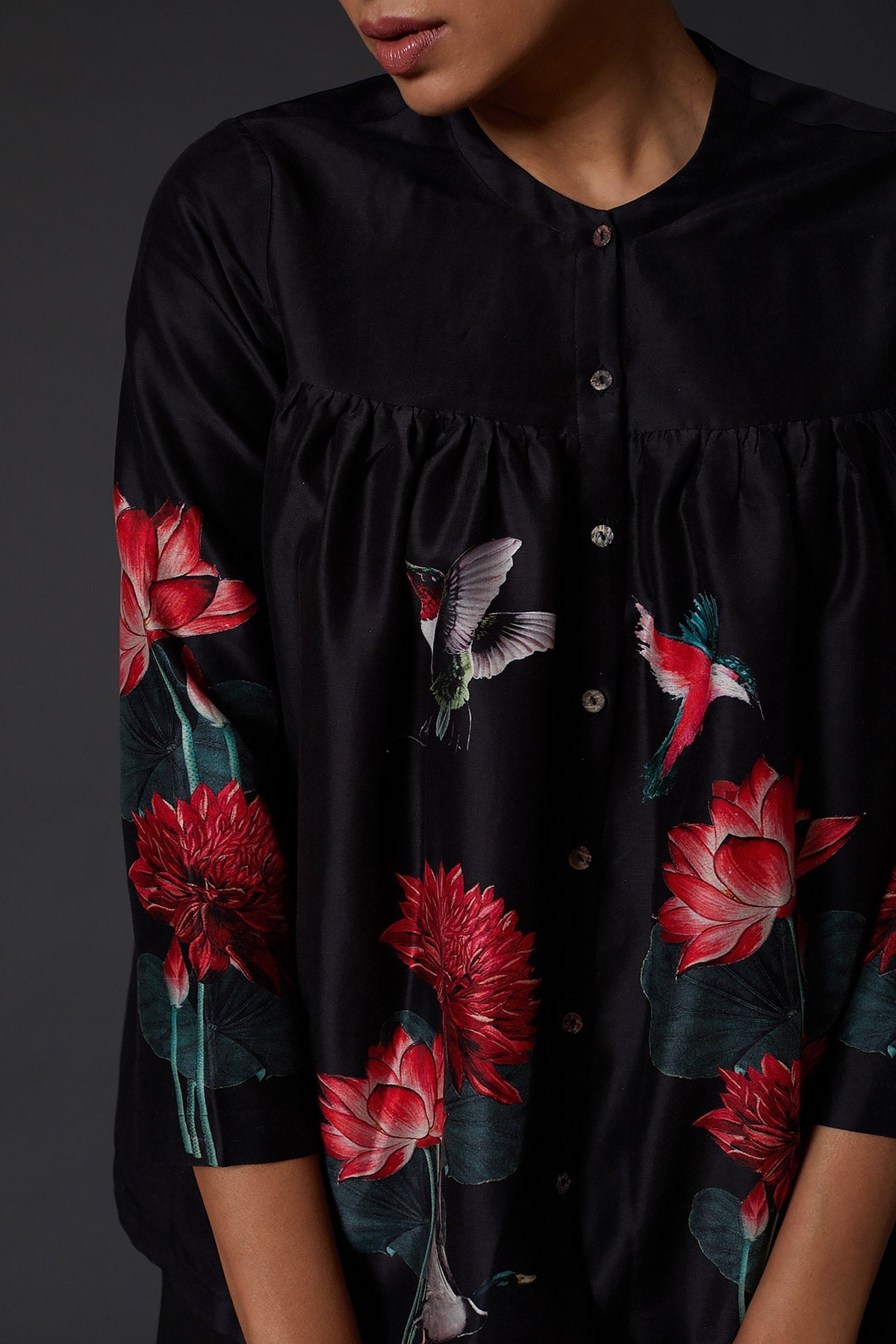 Black Digital Printed Tunic-RTS