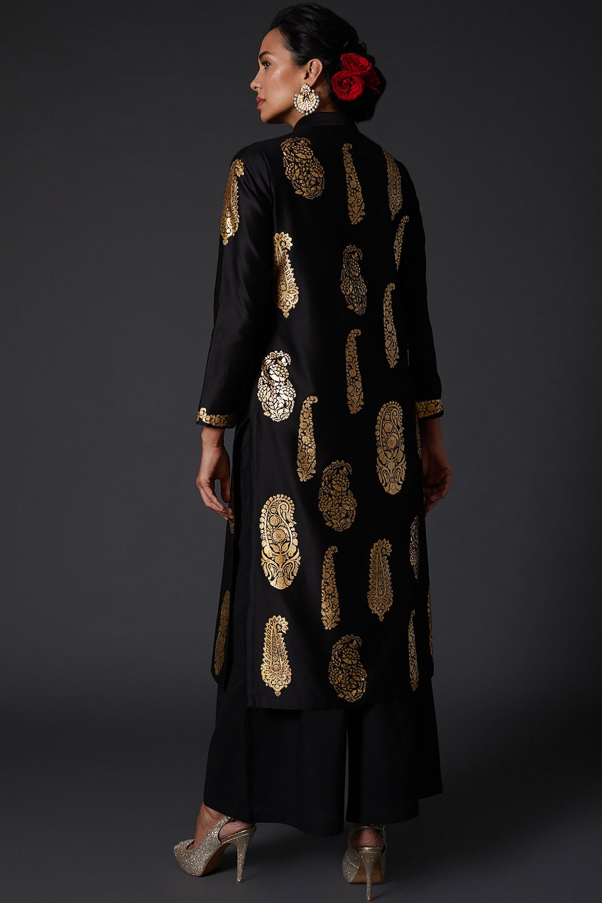 Chanderi Foil Print Tunic & Palazzo