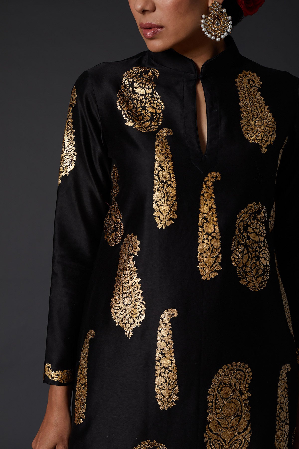 Chanderi Foil Print Tunic & Palazzo