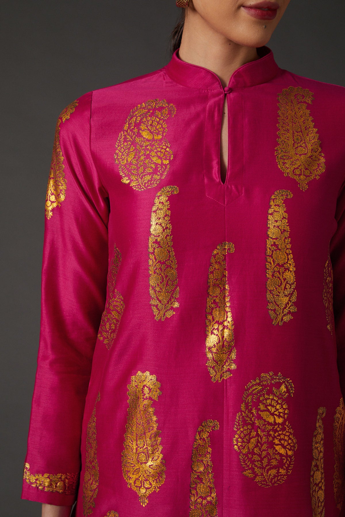 Chanderi Foil Print Tunic & Palazzo