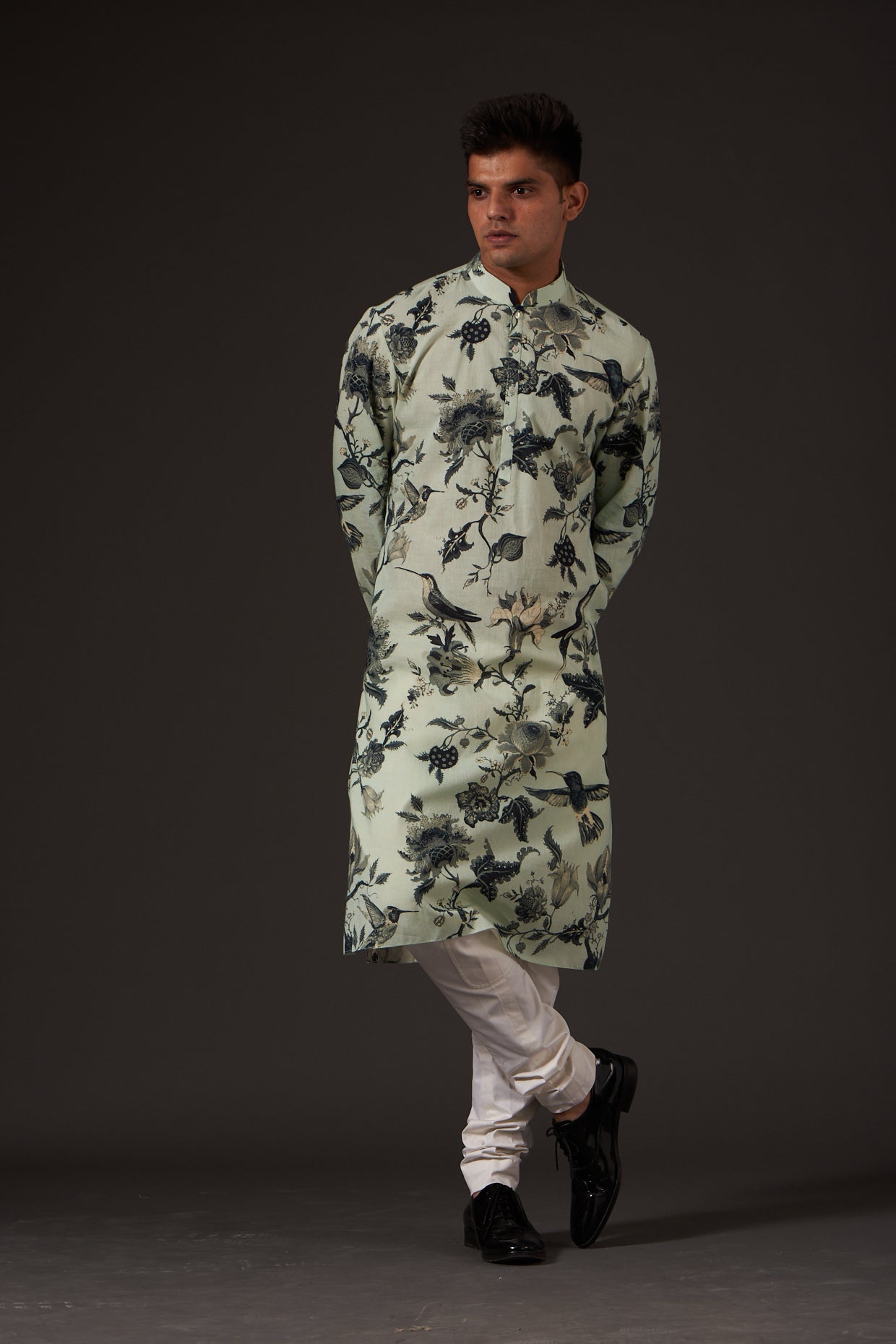 Floral Digital Printed Kurta Set In Cotton