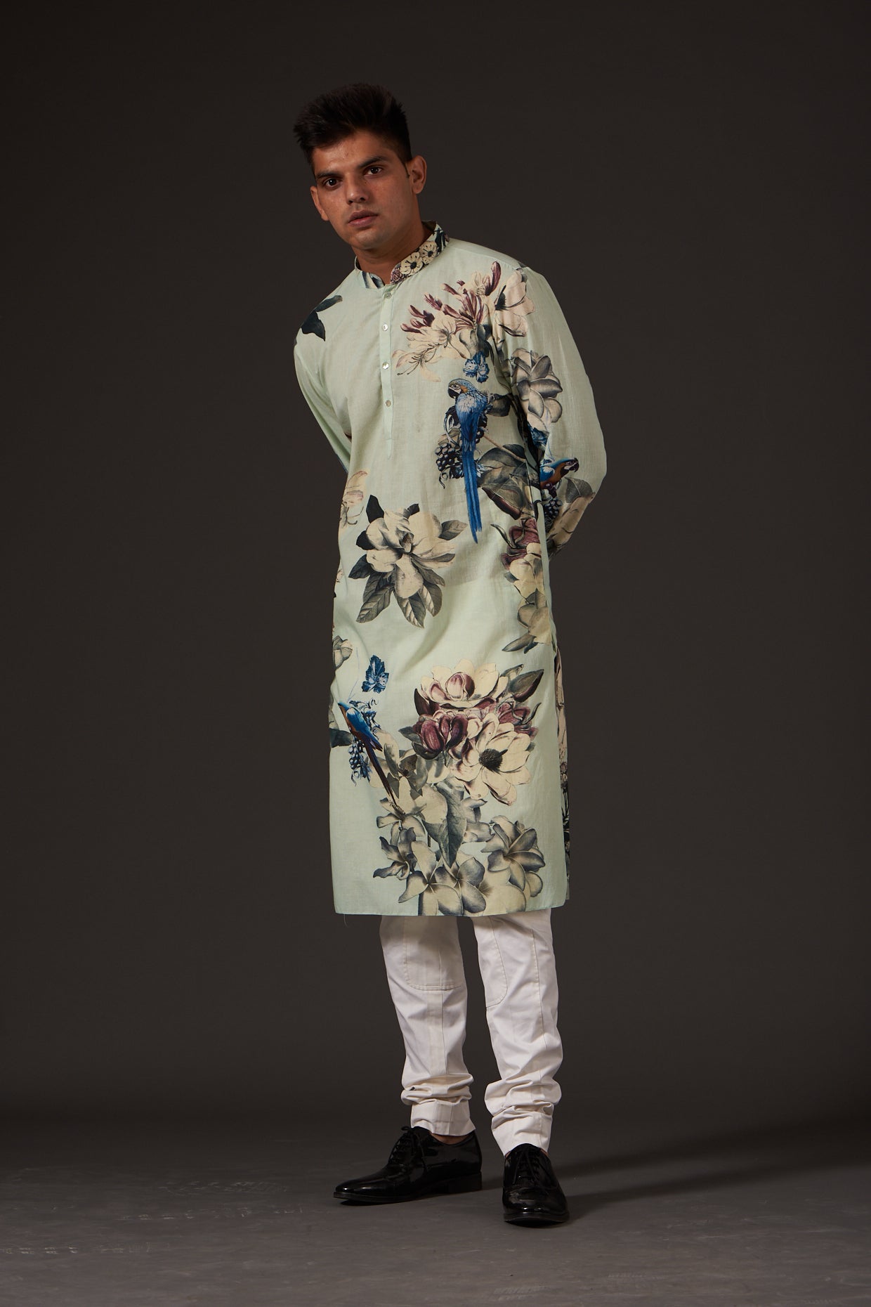 Men's Floral Digital Printed Kurta Set