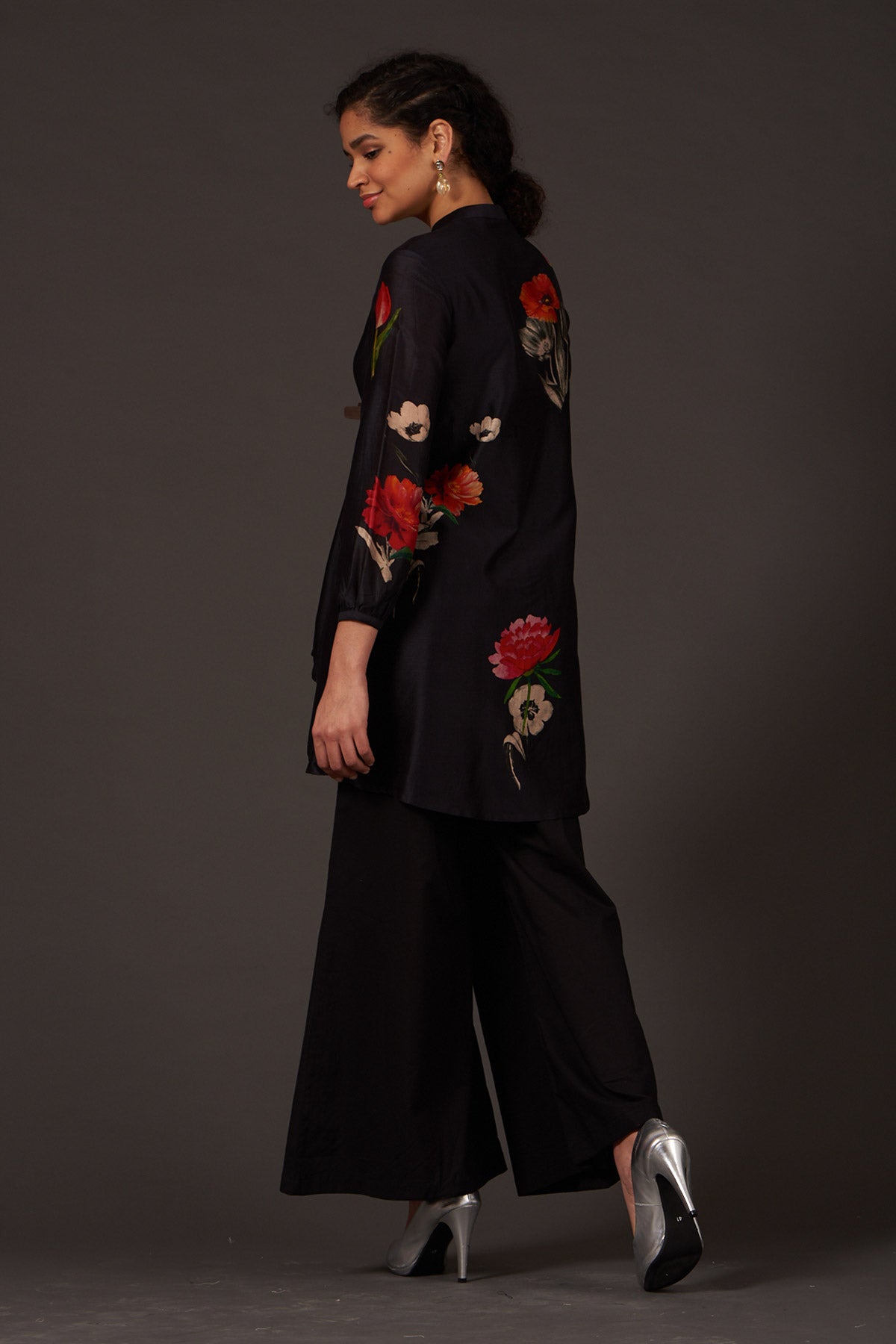 Chanderi Printed Tunic Paired Up With Palazzo-RTS