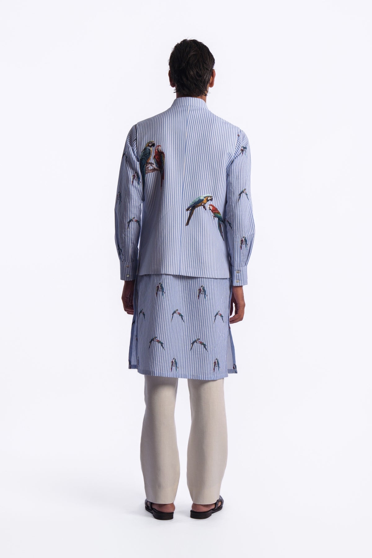 Digital Print Men's Bundi & Kurta