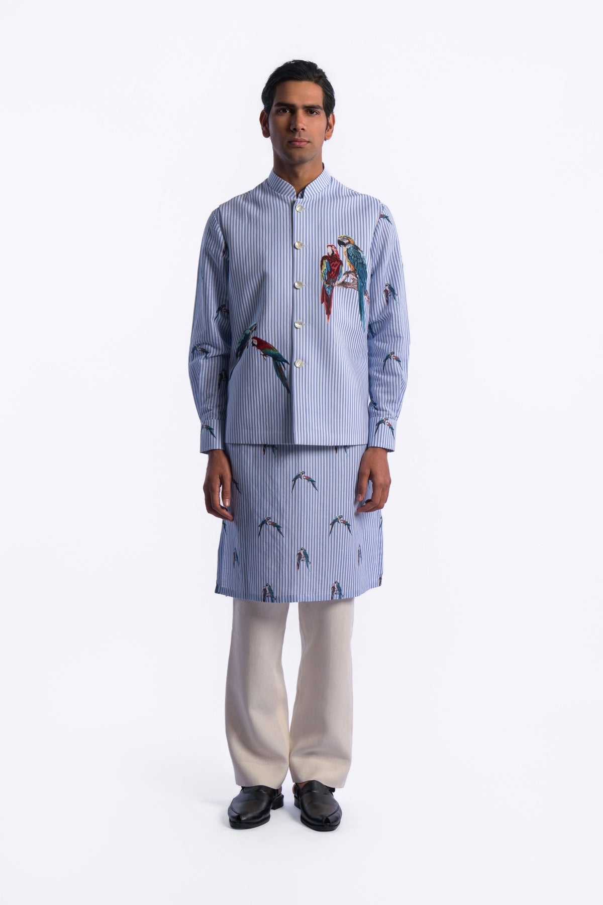 Digital Print Men's Bundi & Kurta