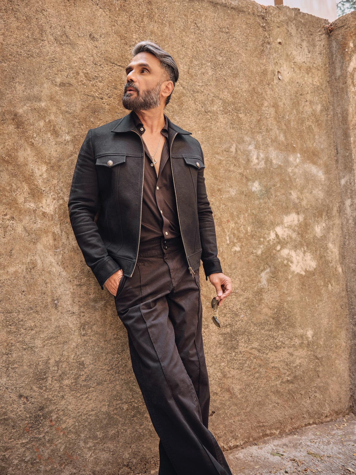 Sunil Shetty In Balance By Rohit Bal Matka Silk Jacket