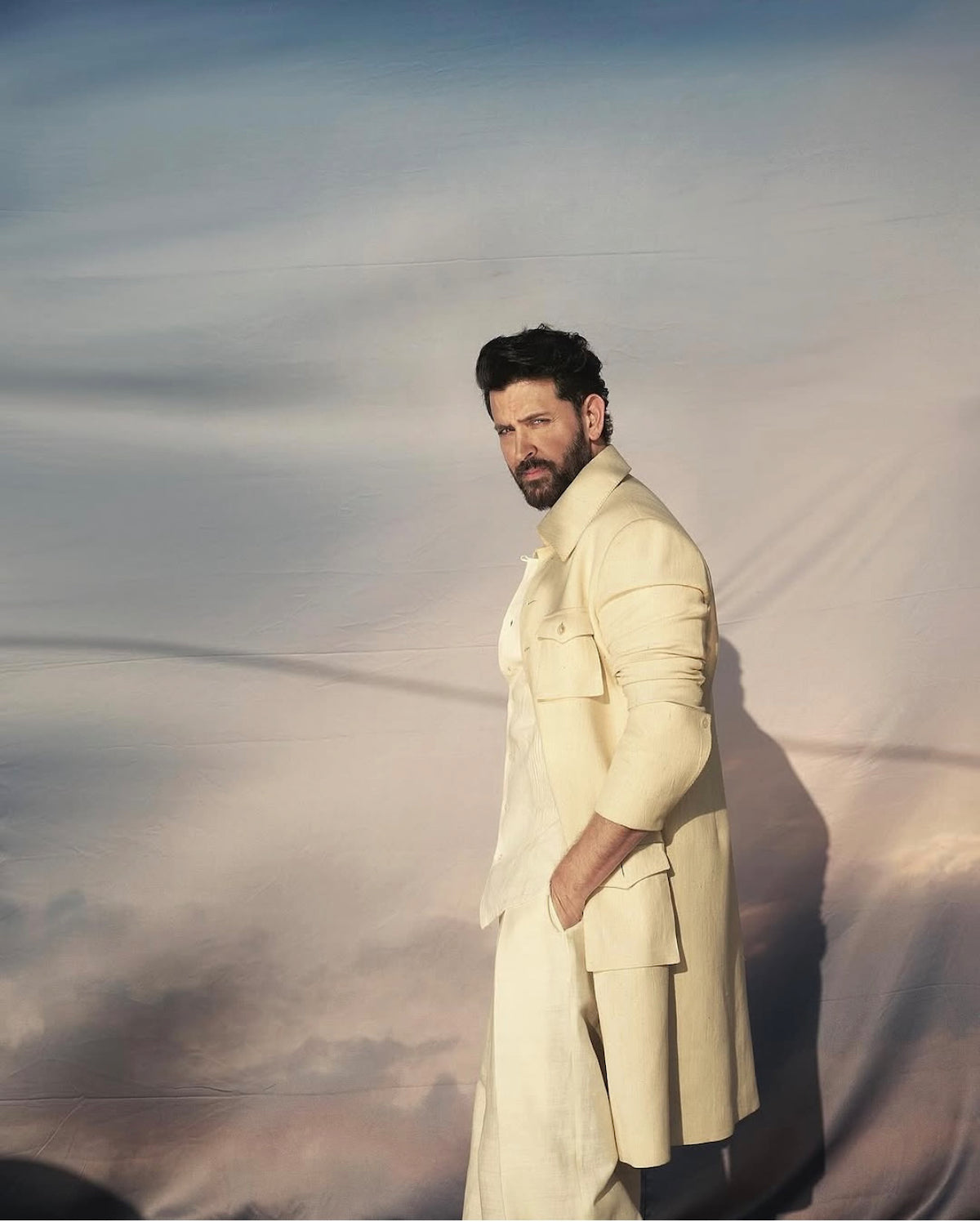 Hrithik Roshan in Balance by Rohit Bal Linen Long Jacket & Pant