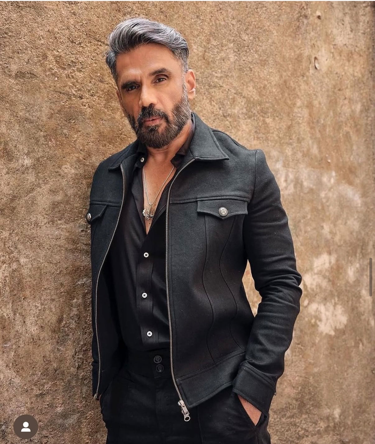 Sunil Shetty In Balance By Rohit Bal Matka Silk Jacket
