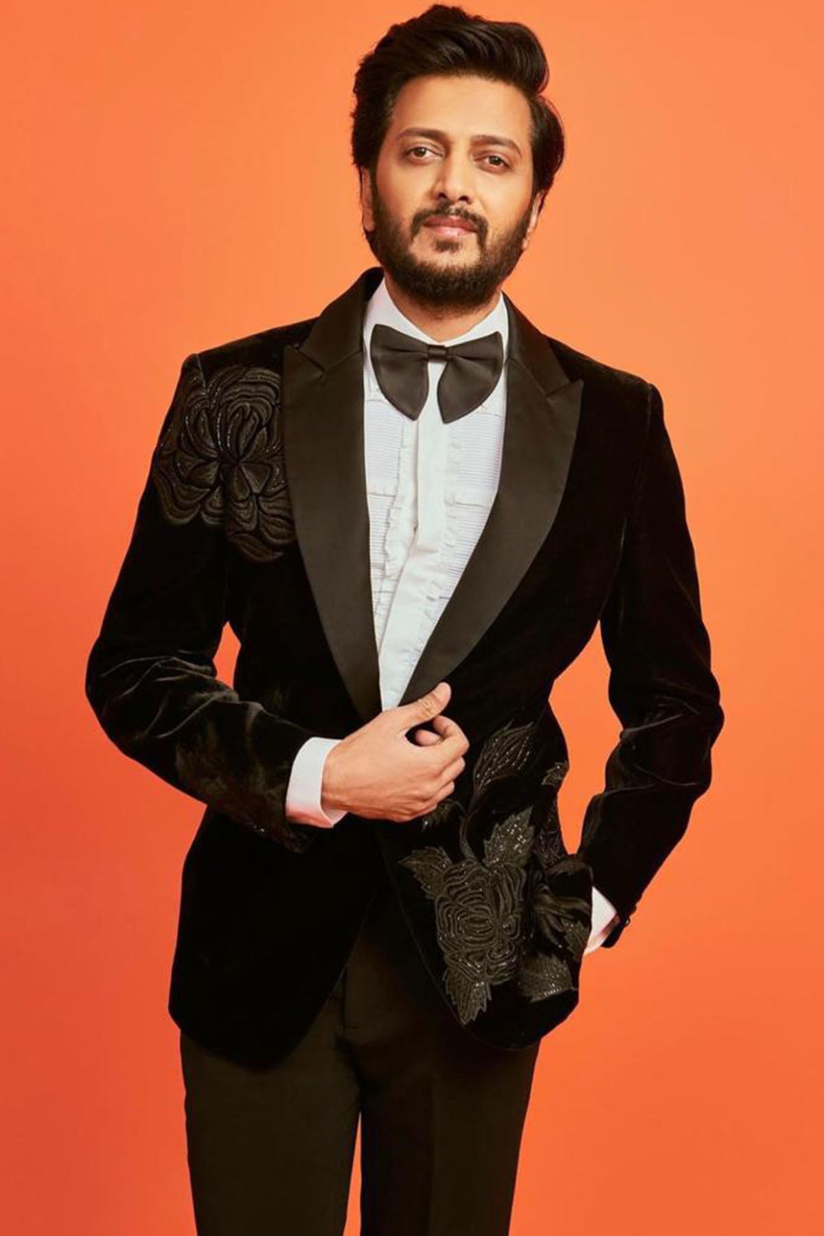Black Velvet Embroidered Tuxedo