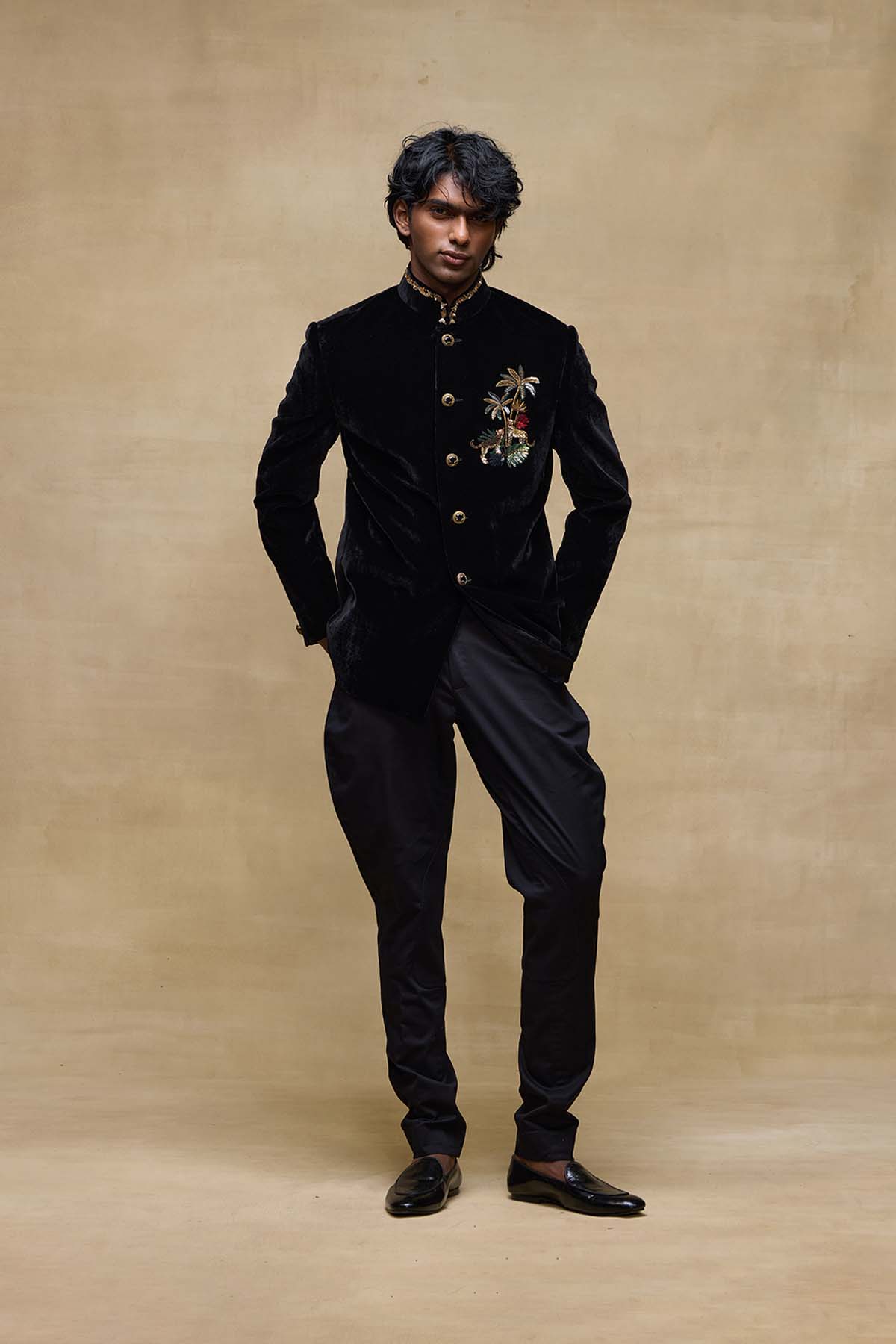 Silk Velvet Bandhgala