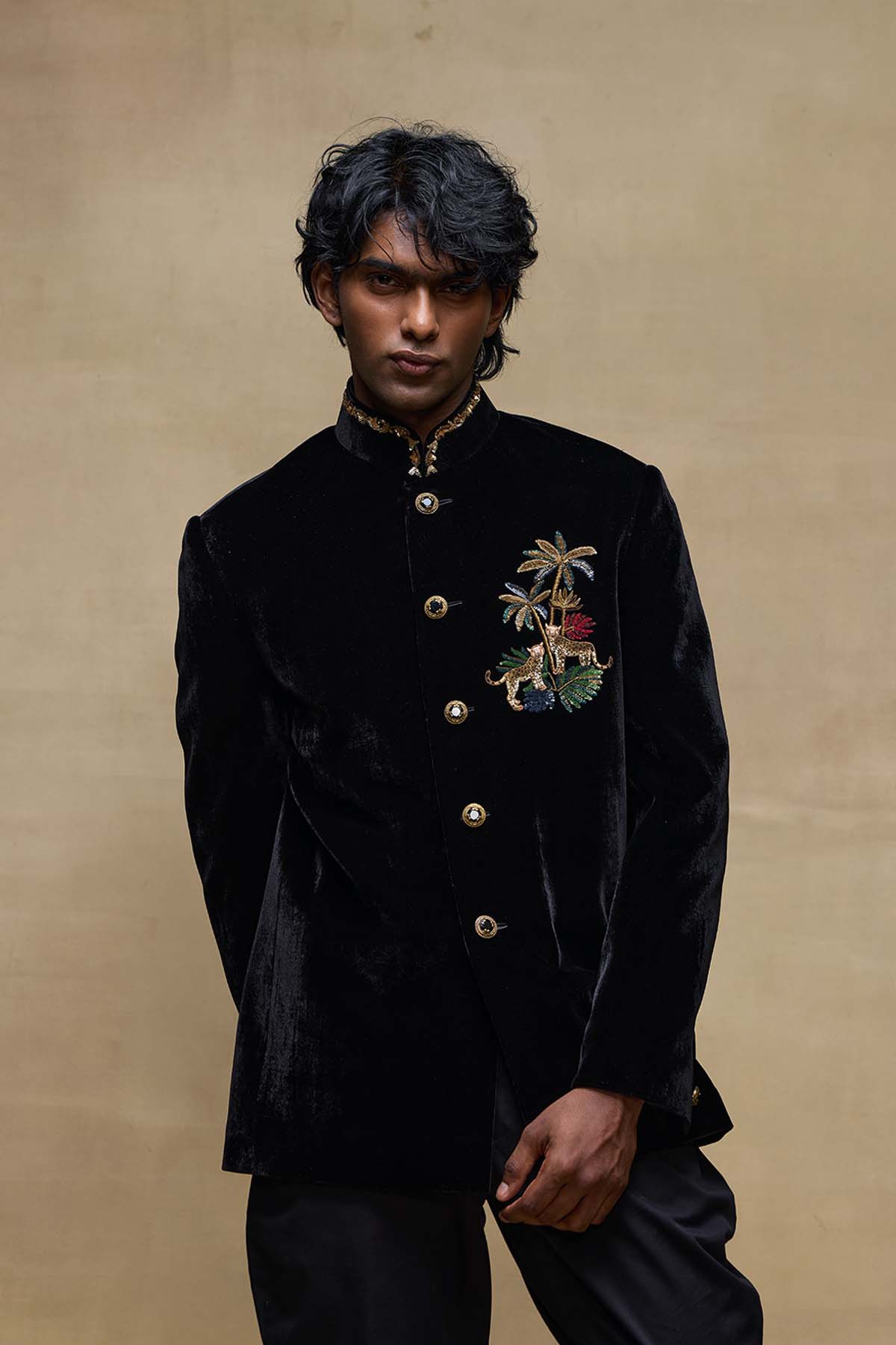 Silk Velvet Bandhgala