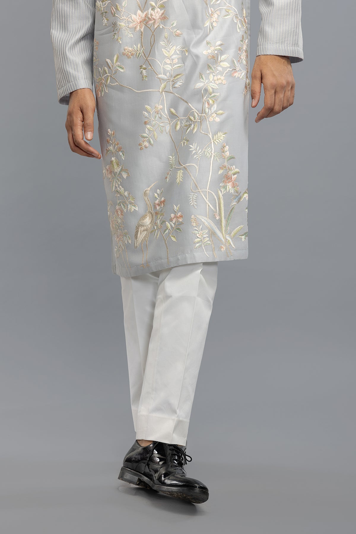 Men's Chanderi Kurta with Resham Embroidery