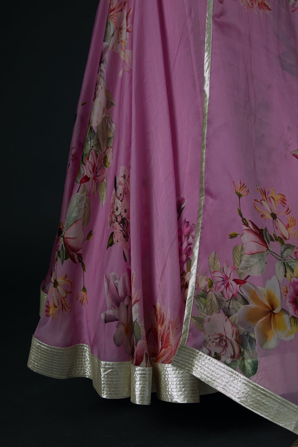 Pink Anarkali Set With Print