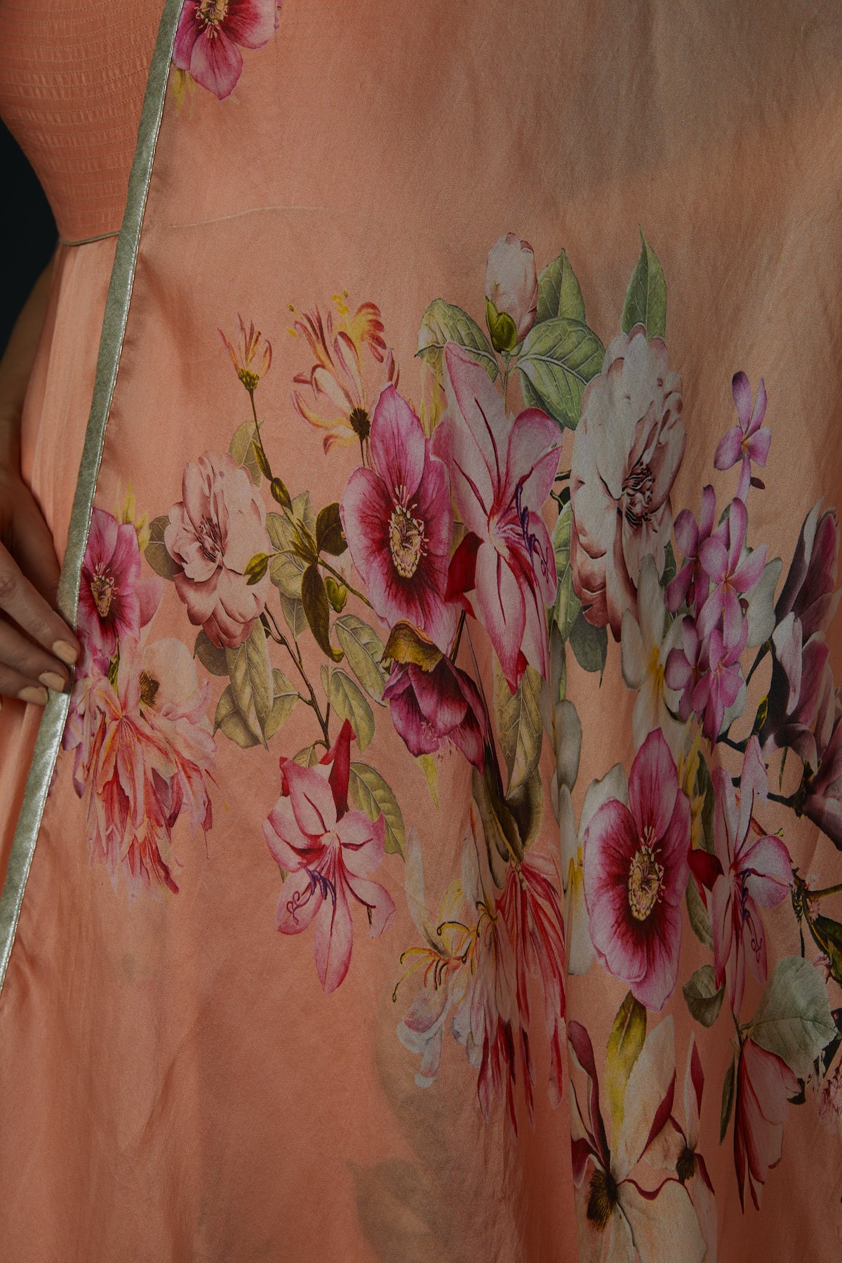 Chanderi Anarkali Set with Digital Printed