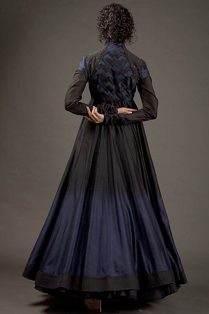 Chanderi Anarkali Set with Embroidery