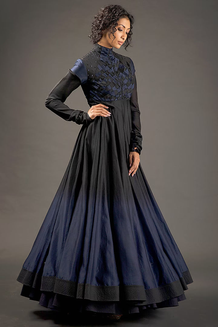 Chanderi Anarkali Set with Embroidery