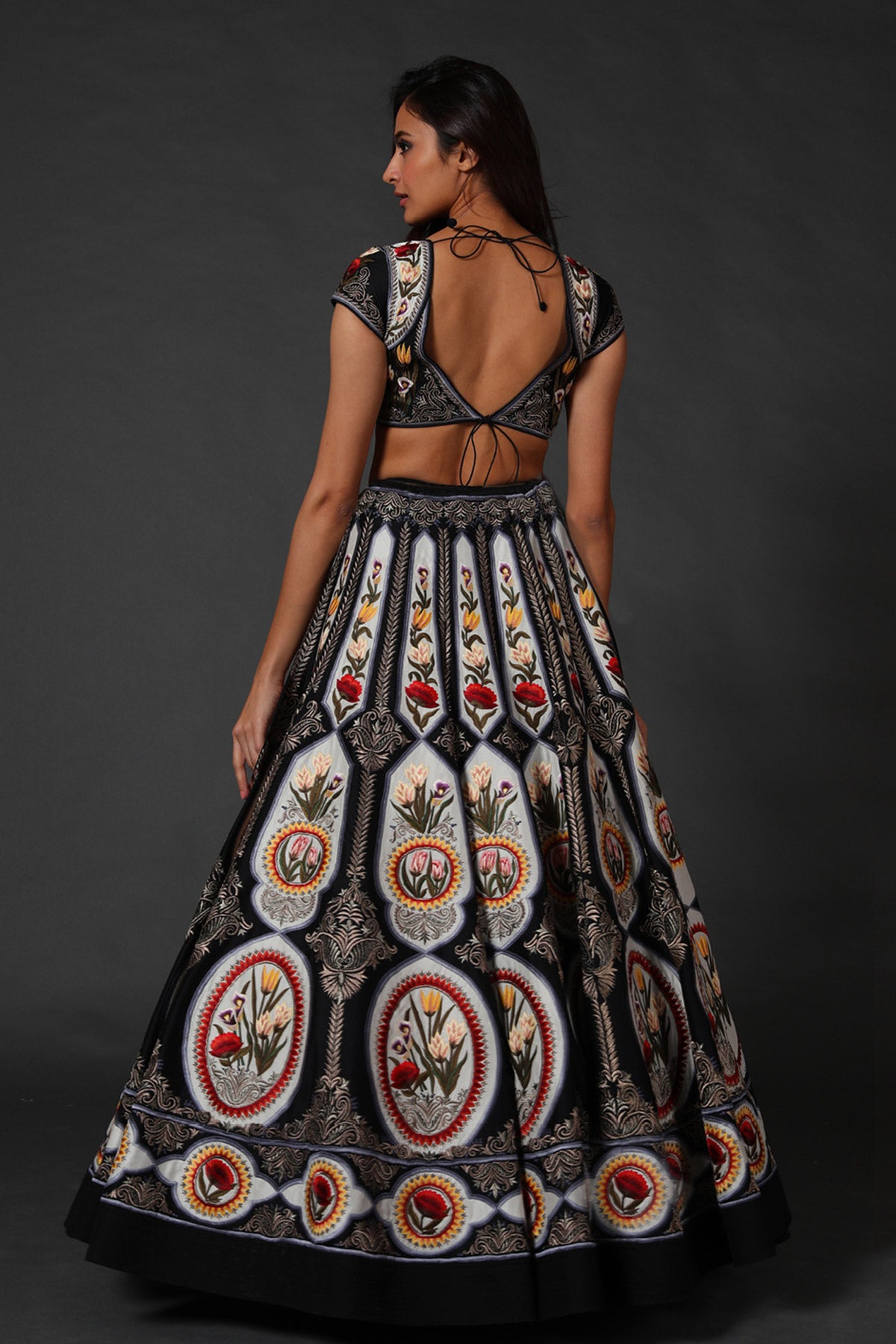 Chanderi Lehenga Set With Embroidery