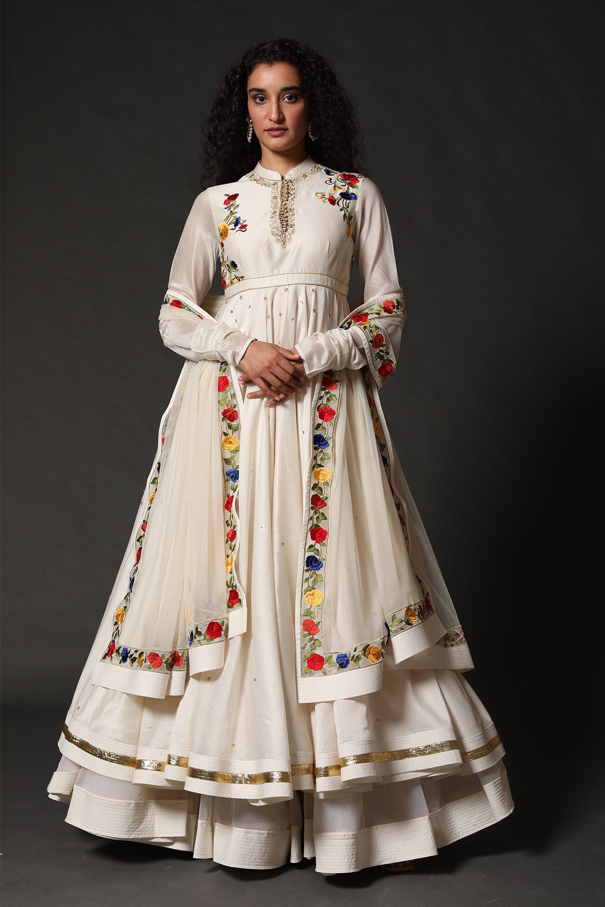 Anarkali Set with Floral Embroidery