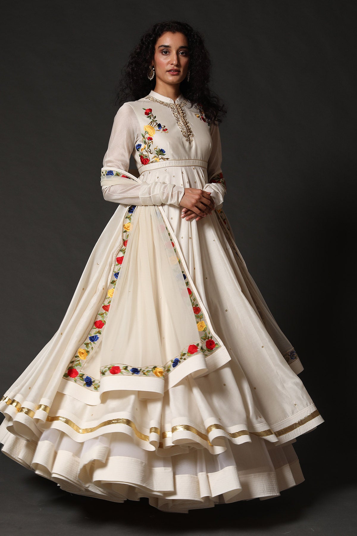 Anarkali Set with Floral Embroidery